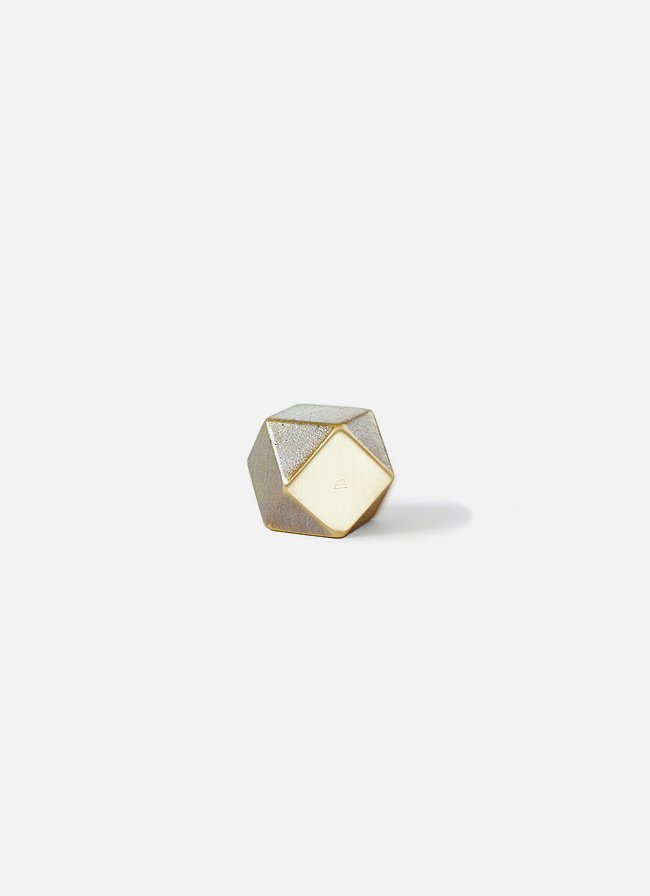 Futagami – Handmade Solid Brass Paper Weight – Ihada – Square