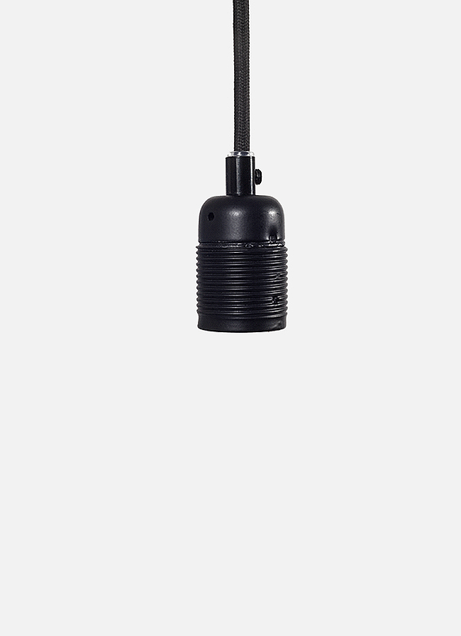 Frama – E27 Pendant – black cord/mat black