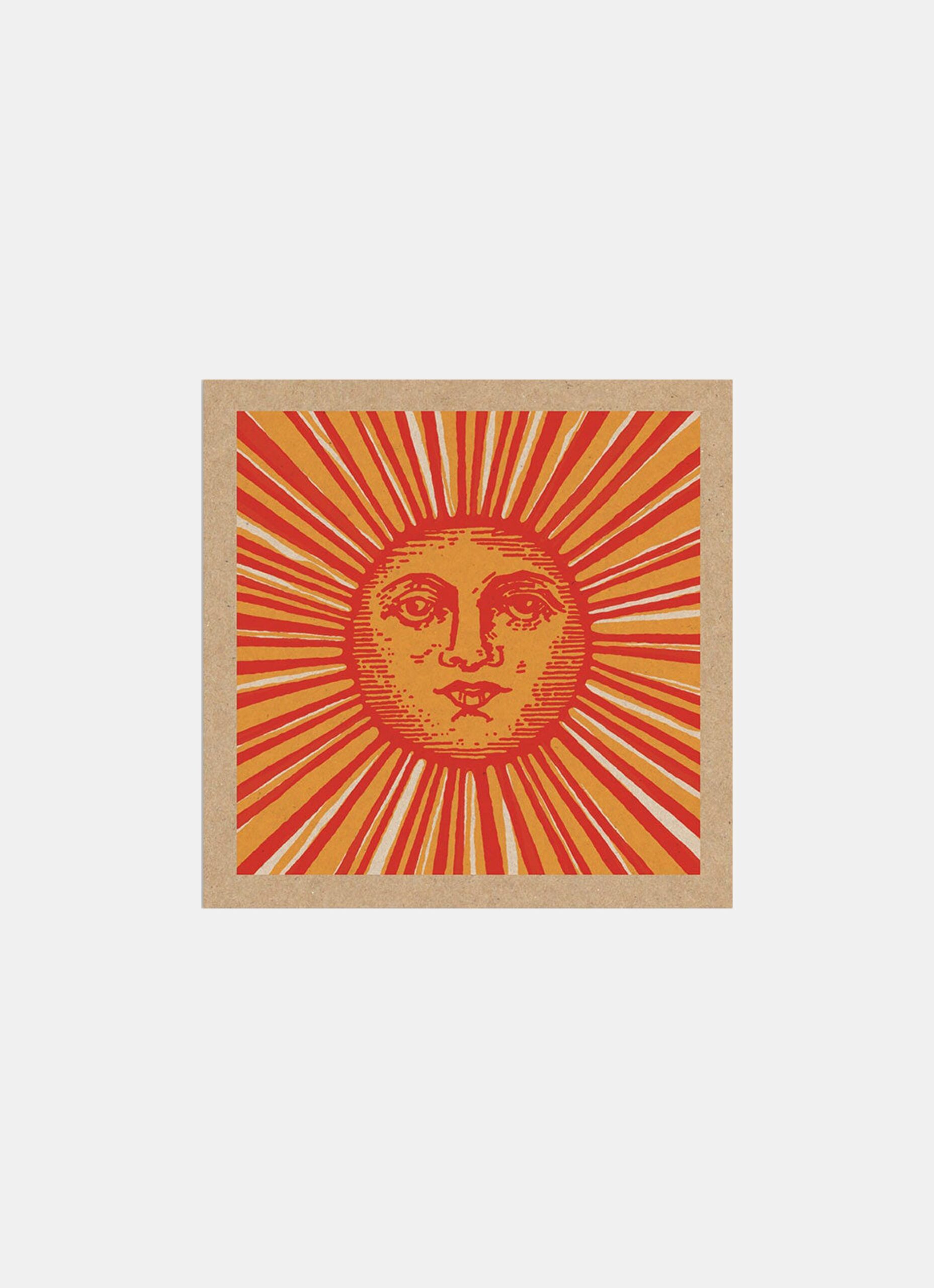 Hammerpress - Letterpress art print - Sun Face