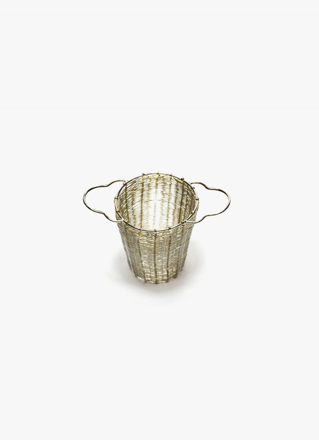 Bellocq - Tea Strainer - Deep Basket - Silver Plated Brass