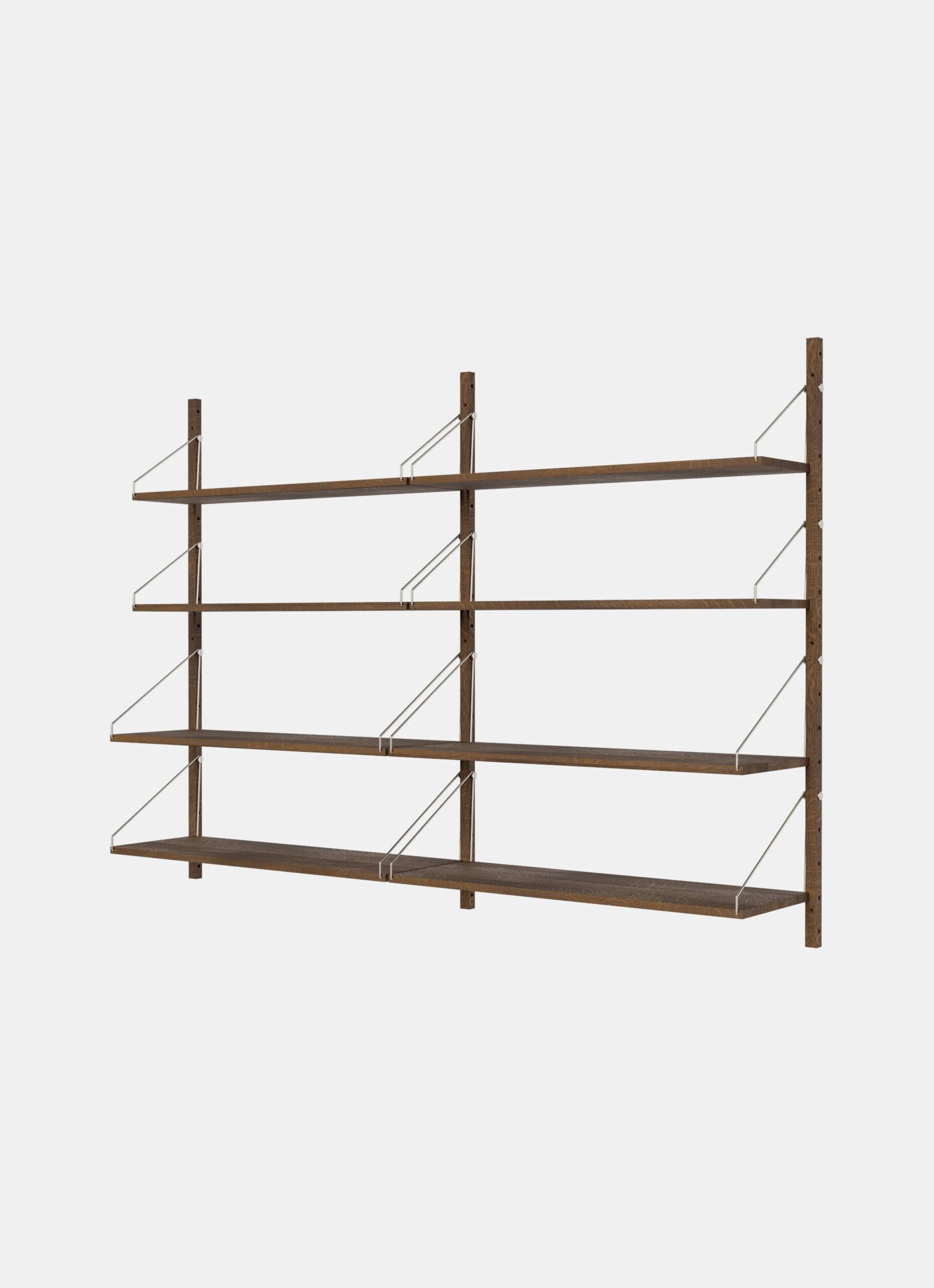Frama - Shelf Library - Double Section - Dark Oak - H1148 - W80