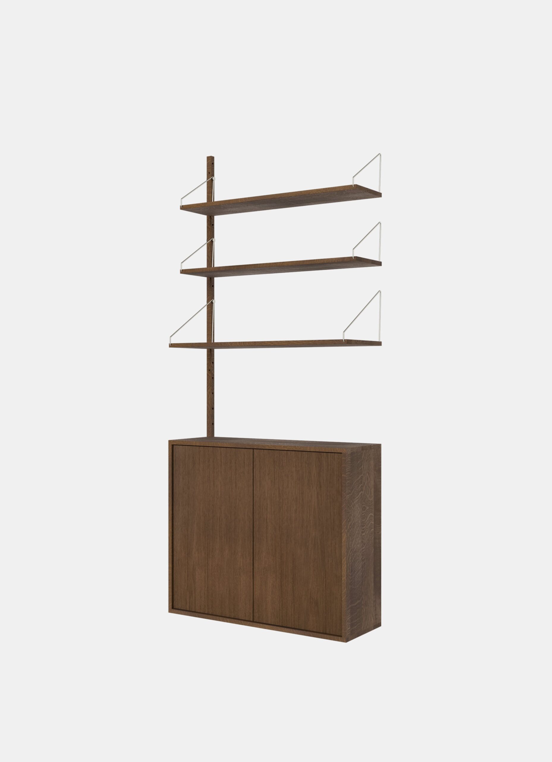 Frama - Shelf Library - Add-on Section Medium Cabinet - Dark Oak - H1852 - W80
