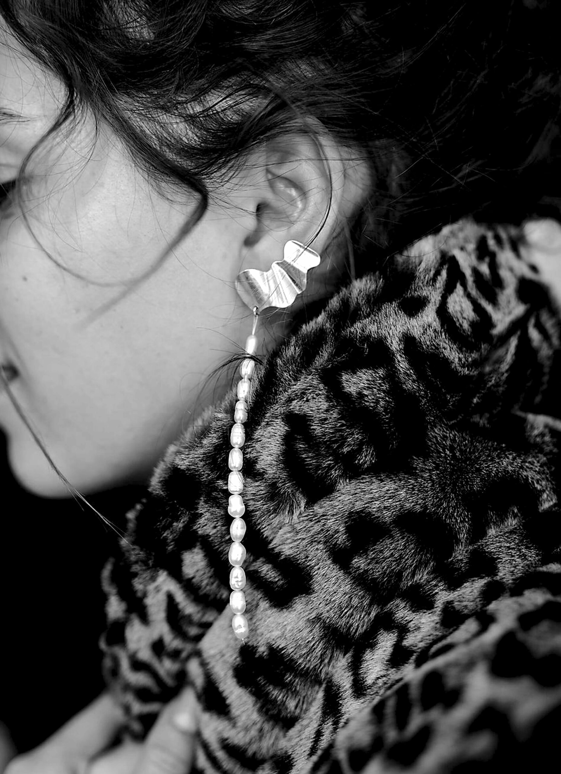 Oni Studio - Thalassa Earring - Recycled silver and vintage pearls