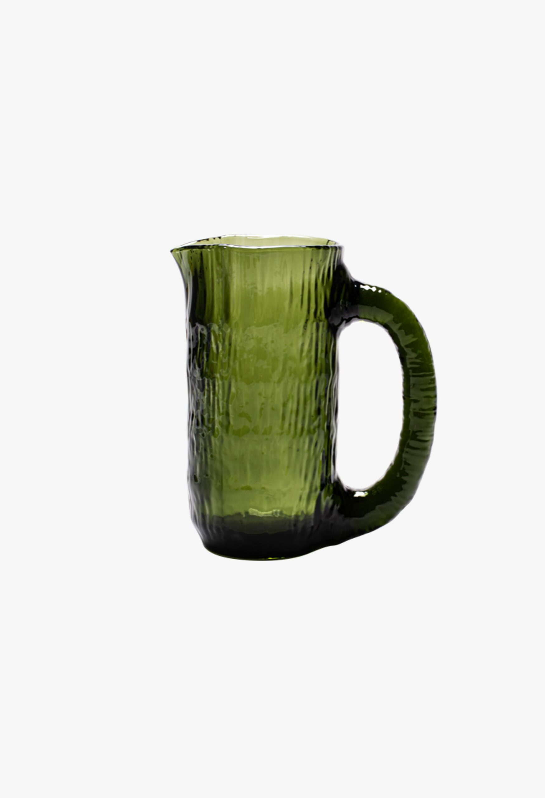 Nedre Foss - Vannfall - Water jug in mouth- blown glass - Bottle Green