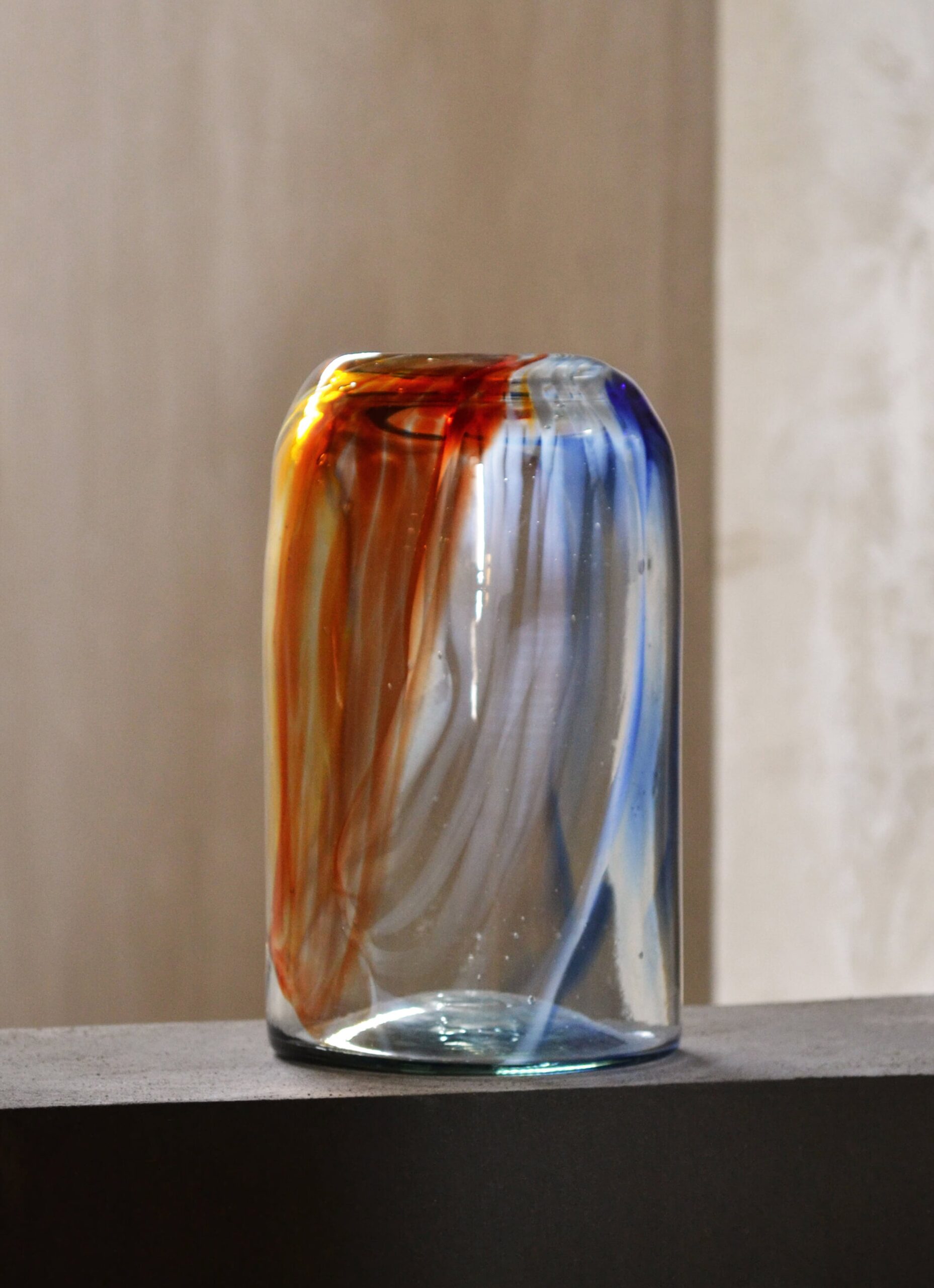 La Muerte Tiene Permiso - Cuadrada - Handblown Glass Vase