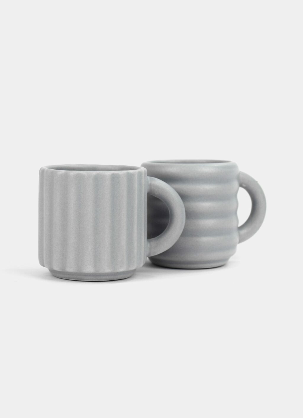 Form and Seek - Ripple Espresso Cups - Set of Two - Grey