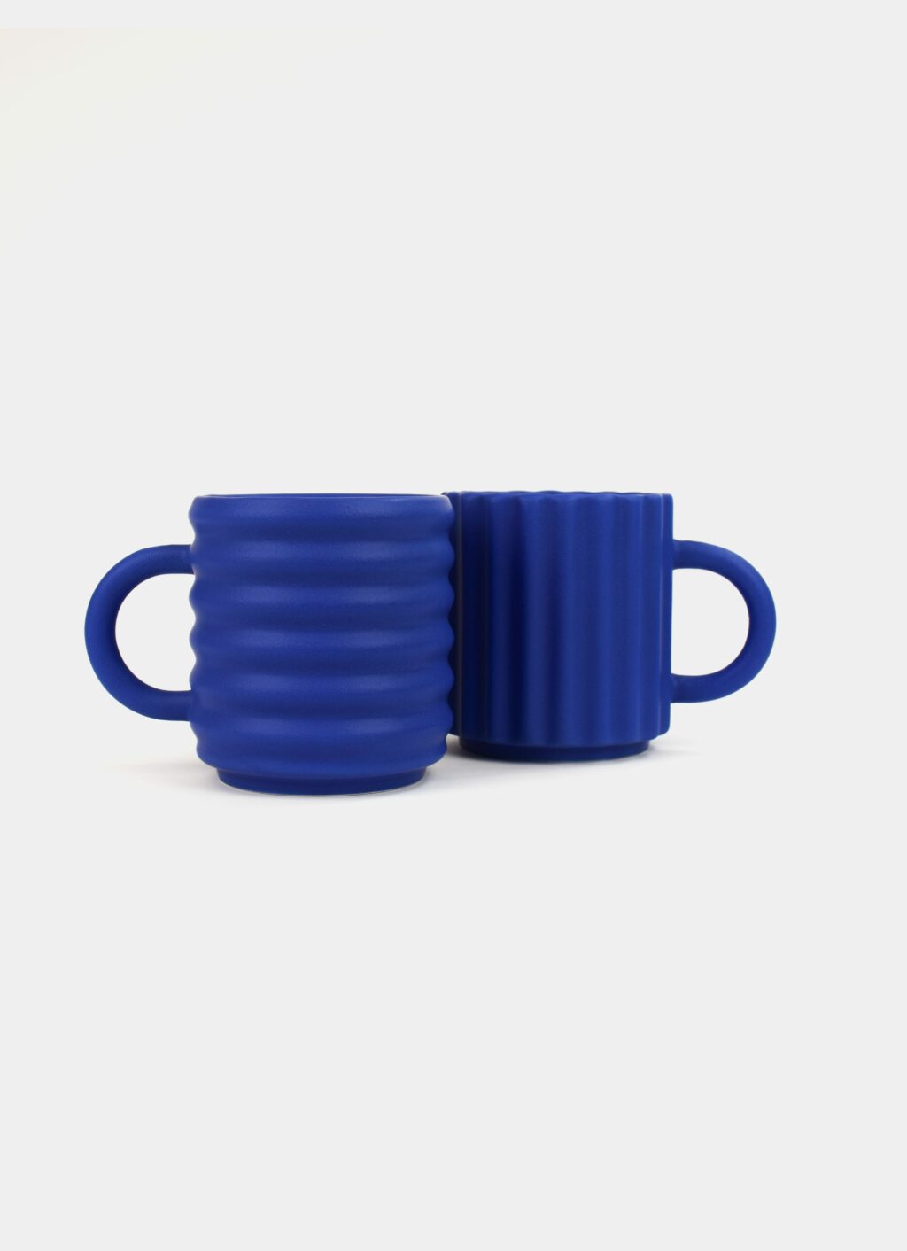 Form and Seek - Ripple Mugs - Set of Two - Cobalt