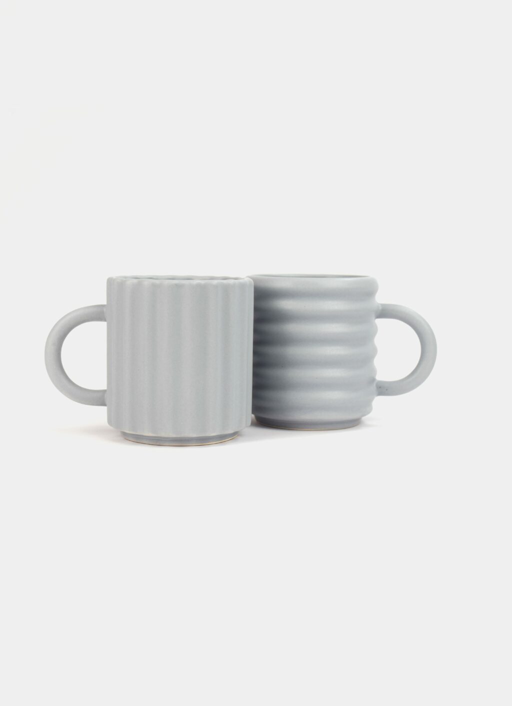 Form and Seek - Ripple Mugs - Set of Two - Grey
