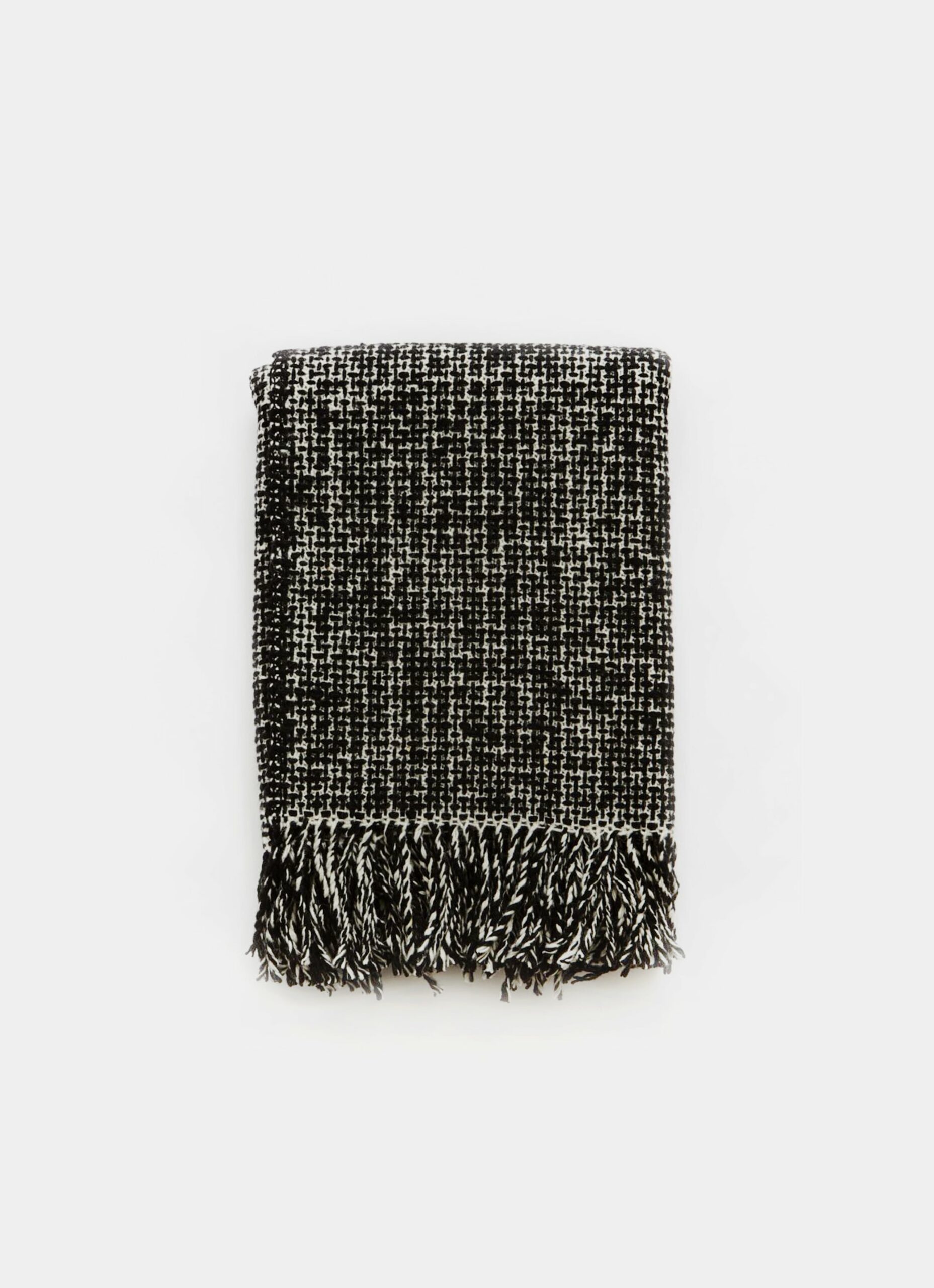 Mourne Textiles - Mended Tweed - Merino Blanket - Monochrome
