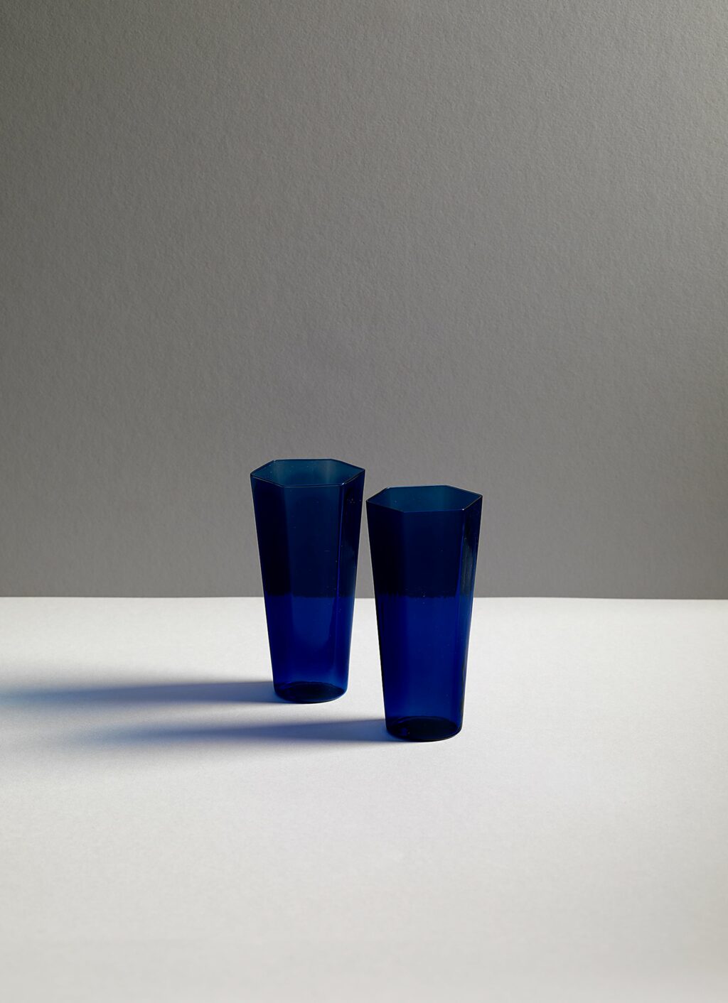 Research and Design Lab - Nini - Mouth blown glass - Lyons Blue - Set of two