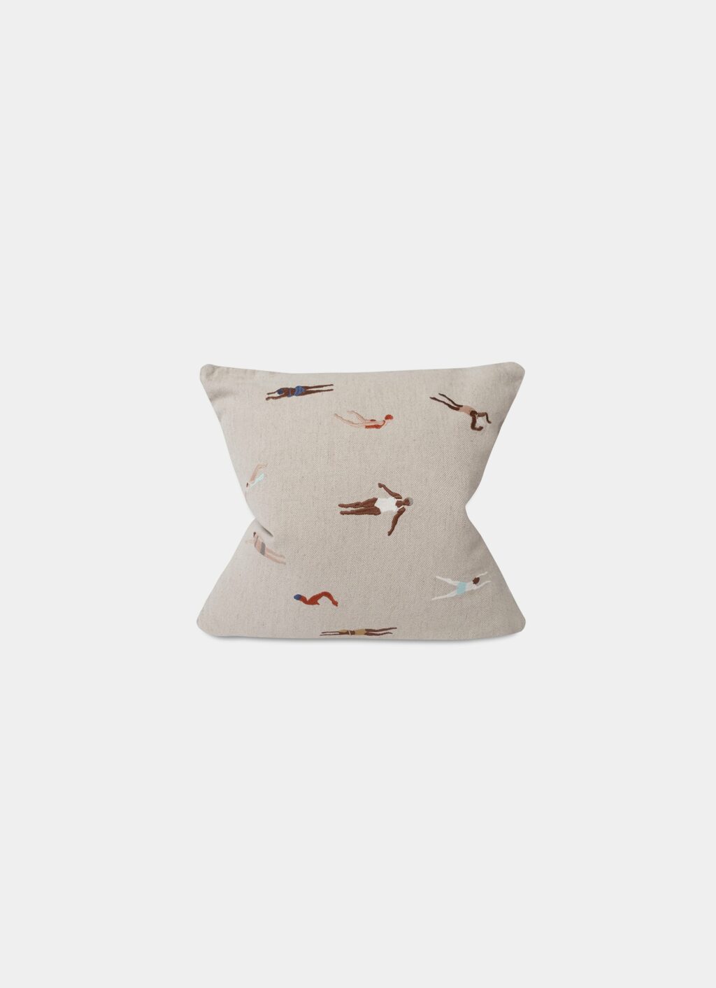 Fine Little Day - Swimmers - Embroidered Cushion - Linen and Cotton