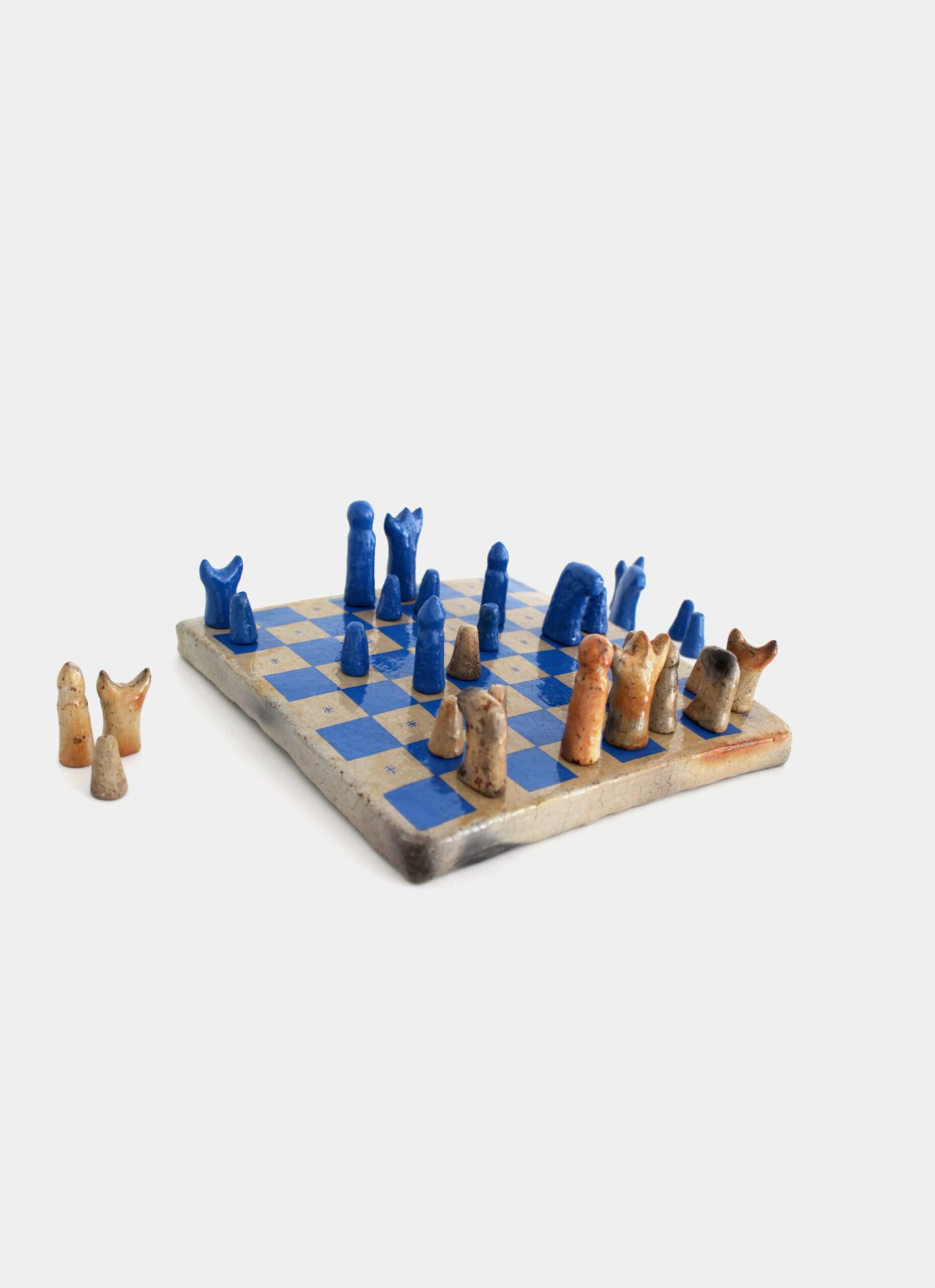 Flayou - Chich-Bich - Stoneware Chess - Special edition - Neon blue
