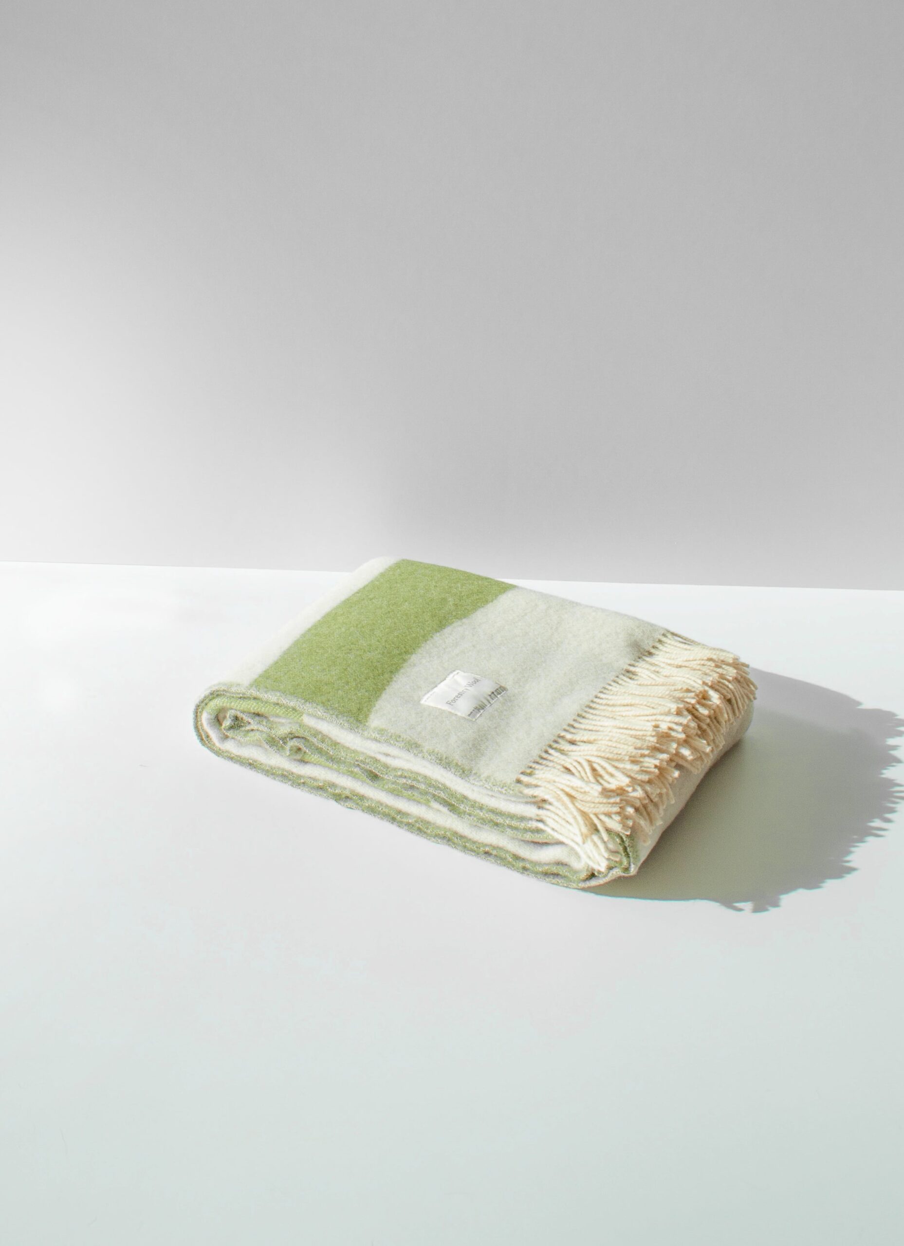 Forestry Wool - New Zealand Wool Blanket - Nature Green and Beige