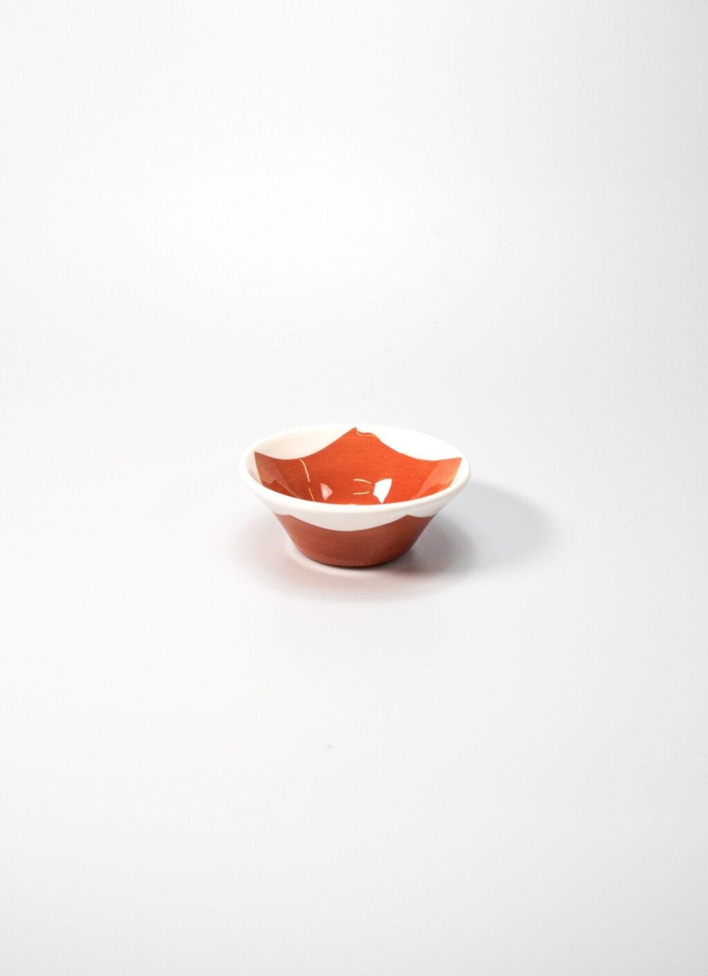 Casa Cubista - Dipped Glaze Bowl - Small - Terracotta and White
