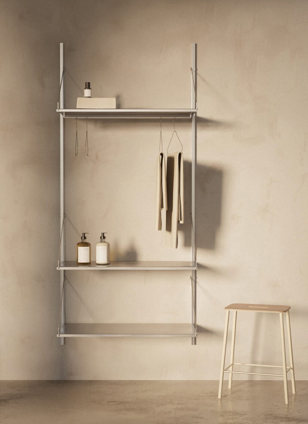 Frama - Shelf Library - Stainless Steel - H1852 - Hanger Section