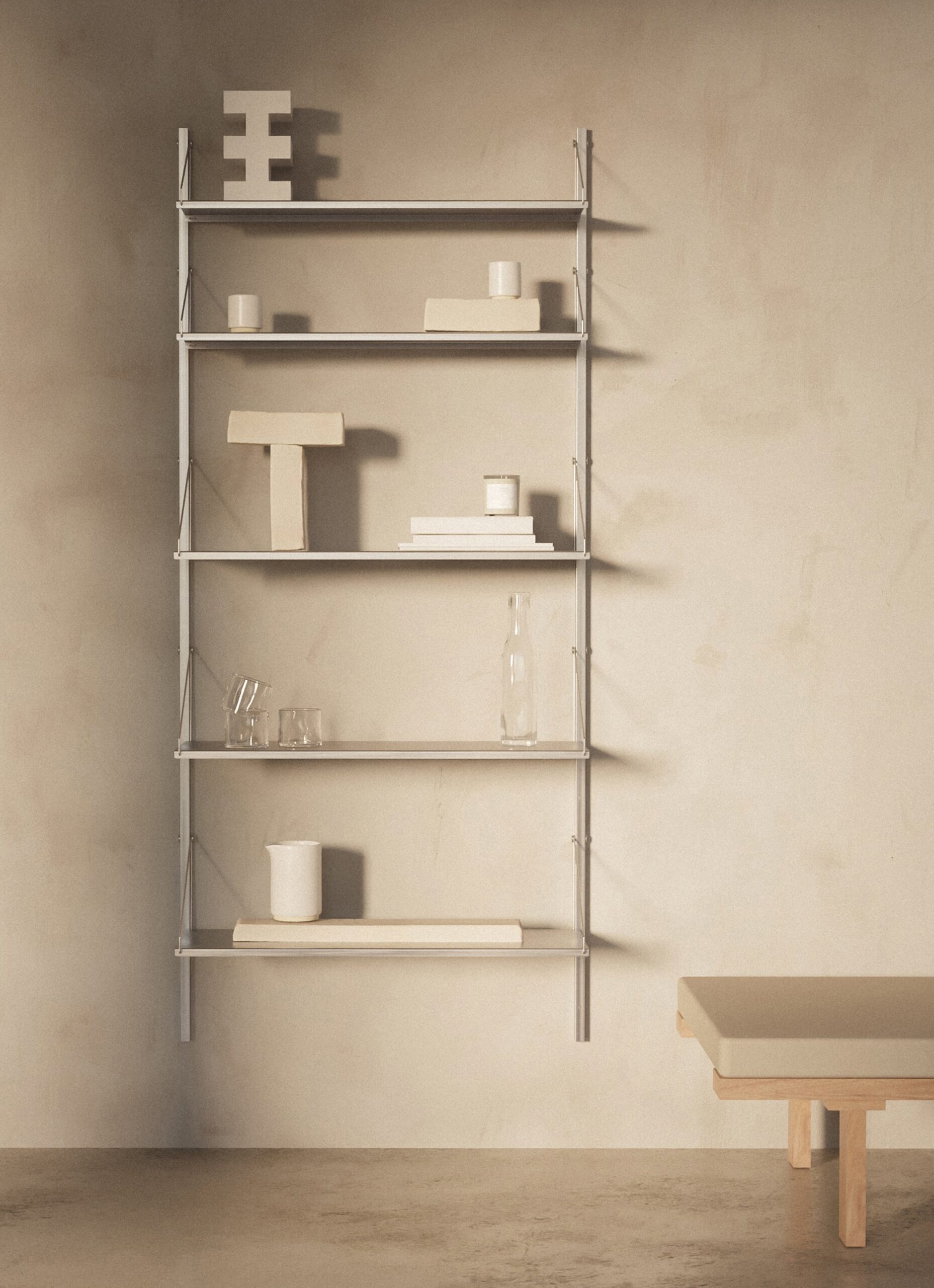 Frama - Shelf Library - Stainless Steel - H1852 - W80 Section