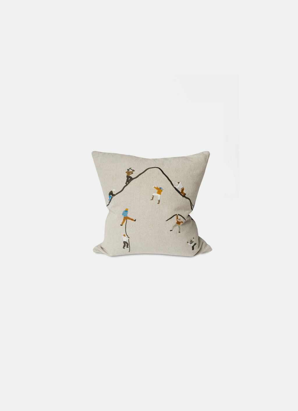 Fine Little Day - Embroidered Linen Cushion - Climbers