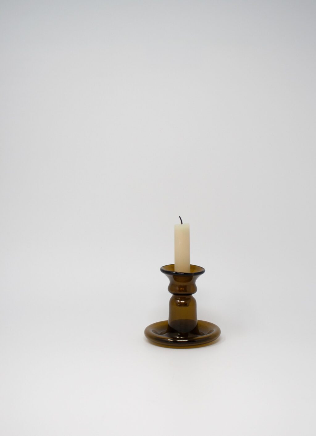 La Soufflerie - Hand-blown recycled glass - Porta Candele Piccolo - Dark Brown