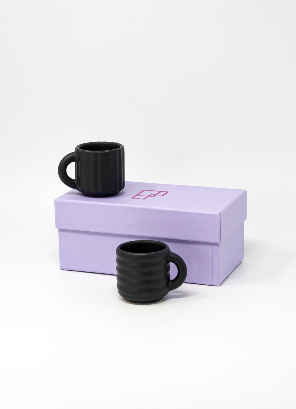 Form and Seek - Ripple Espresso Cups - Set of Two - Black