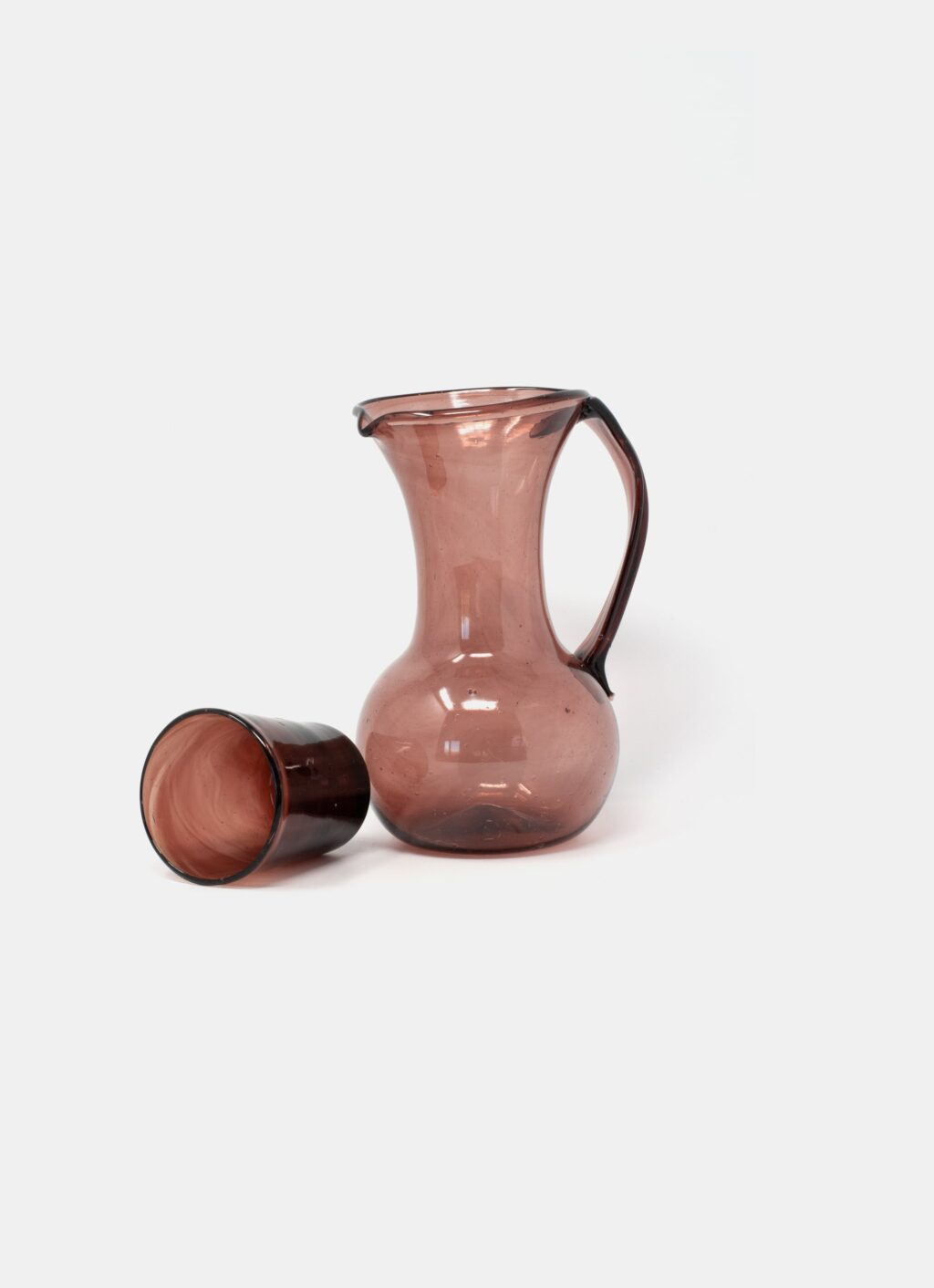 La Soufflerie - Handblown Glass Vase - Framboise - Pichet Petit Avec Anse