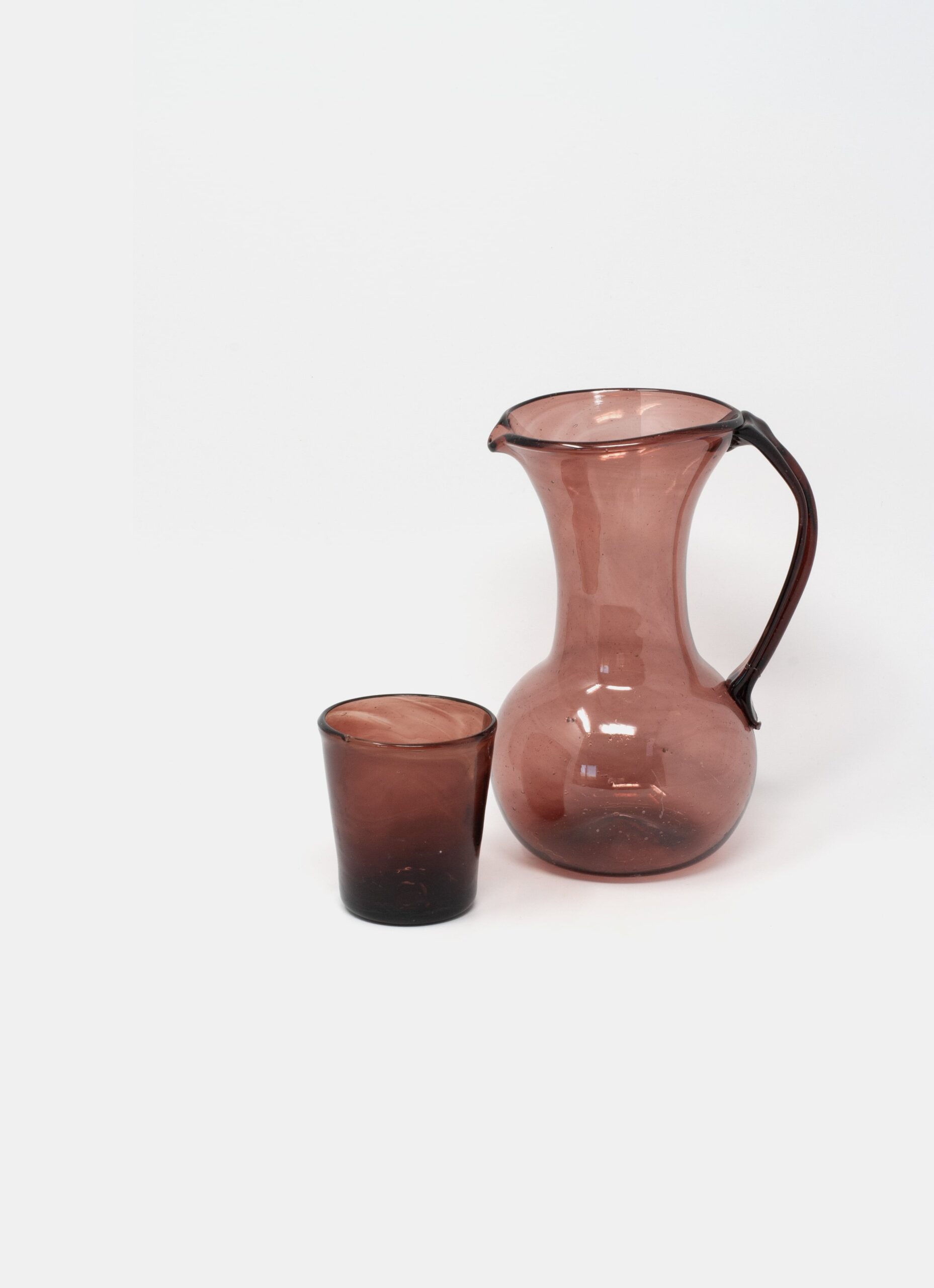 La Soufflerie - Handblown Glass Vase - Framboise - Pichet Petit Avec Anse