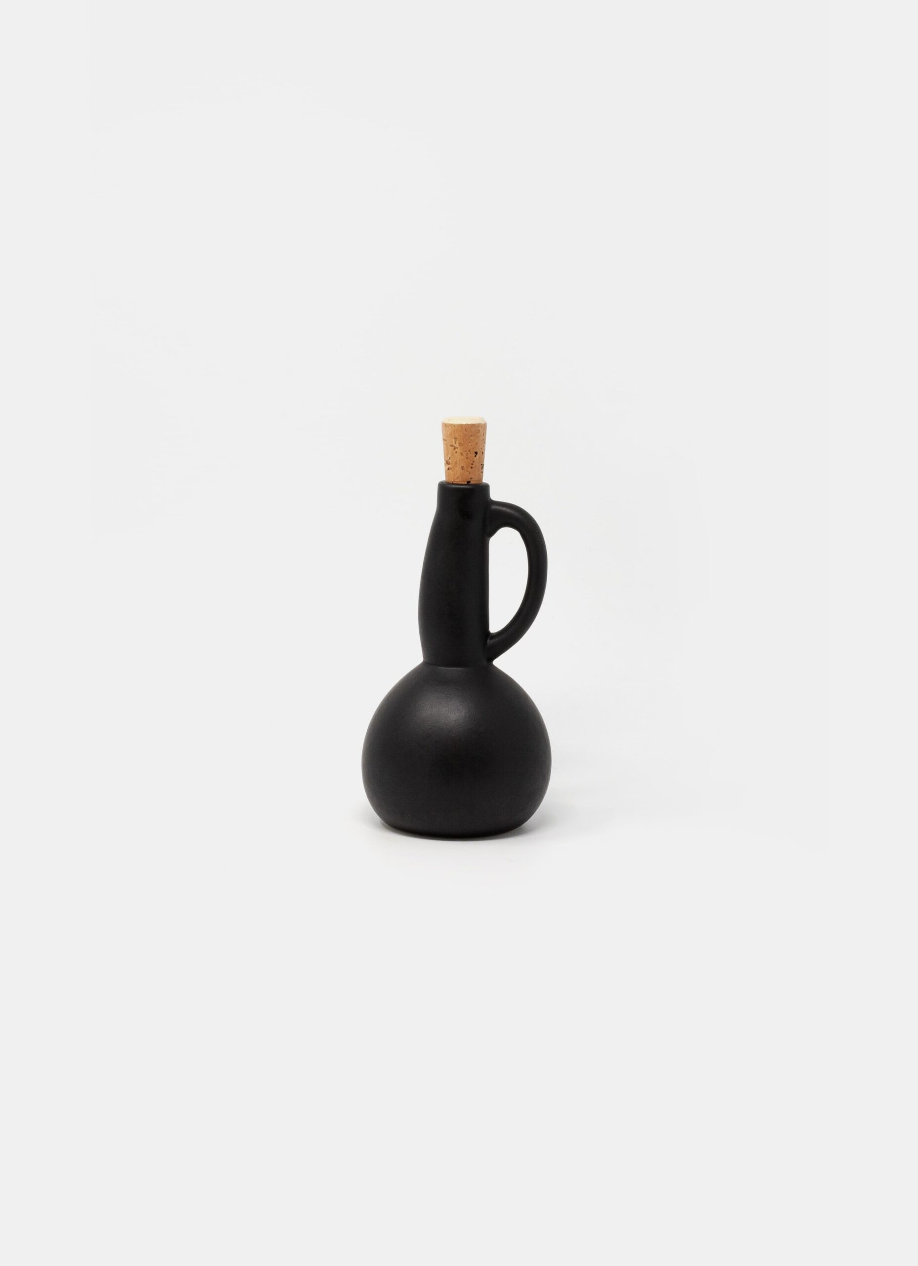 Gharyan Stoneware - Dadasi - Stoneware Olive Oil bottle - black