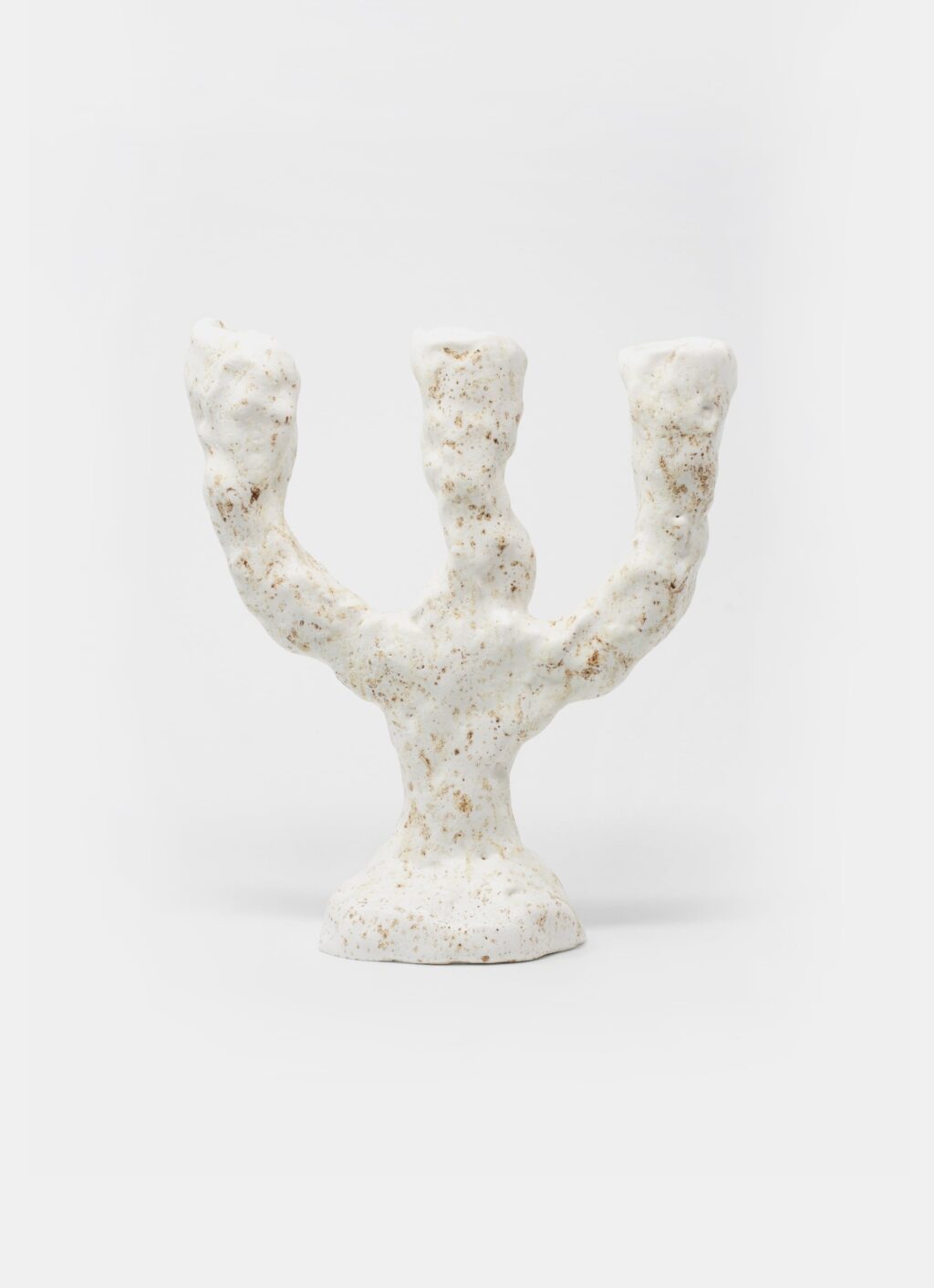 Studio Fletta - Minute -Stoneware candle holder - Speckled white