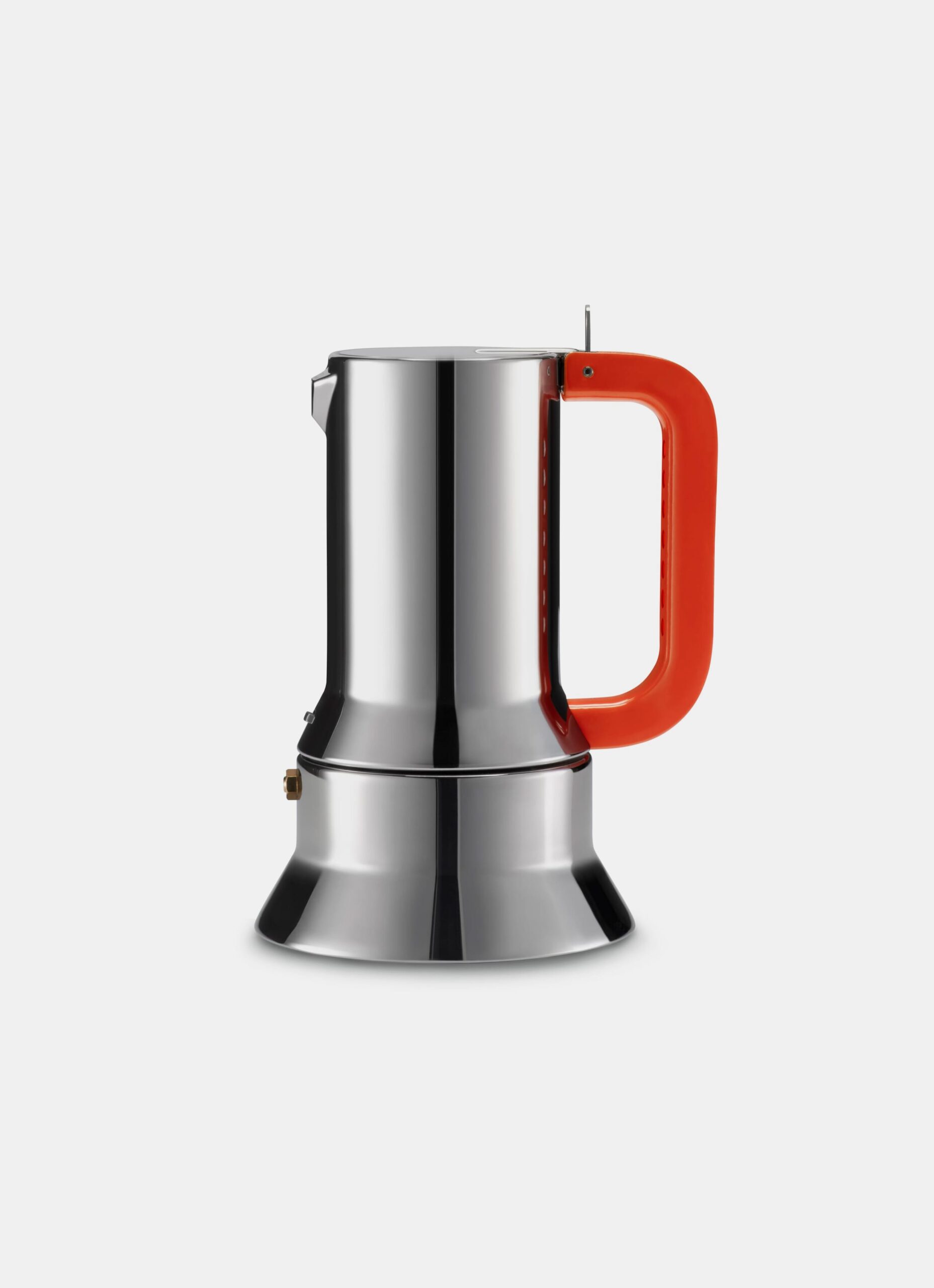 Alessi - 9090 manico forato - Espresso maker - Richard Sapper - 3 cups - Stainless Steel - Induction