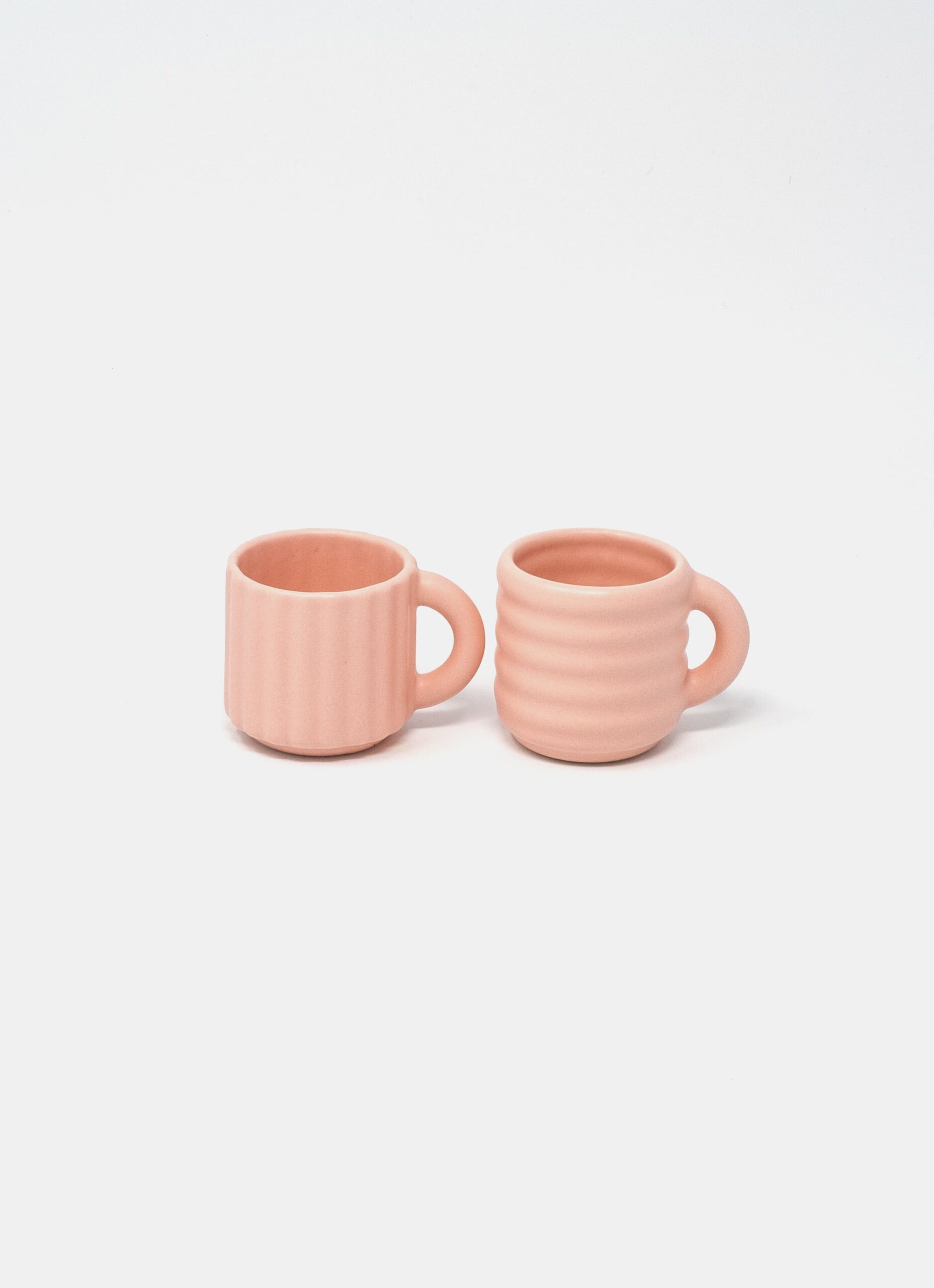 Form and Seek - Ripple Espresso Cups - Set of Two - Rose