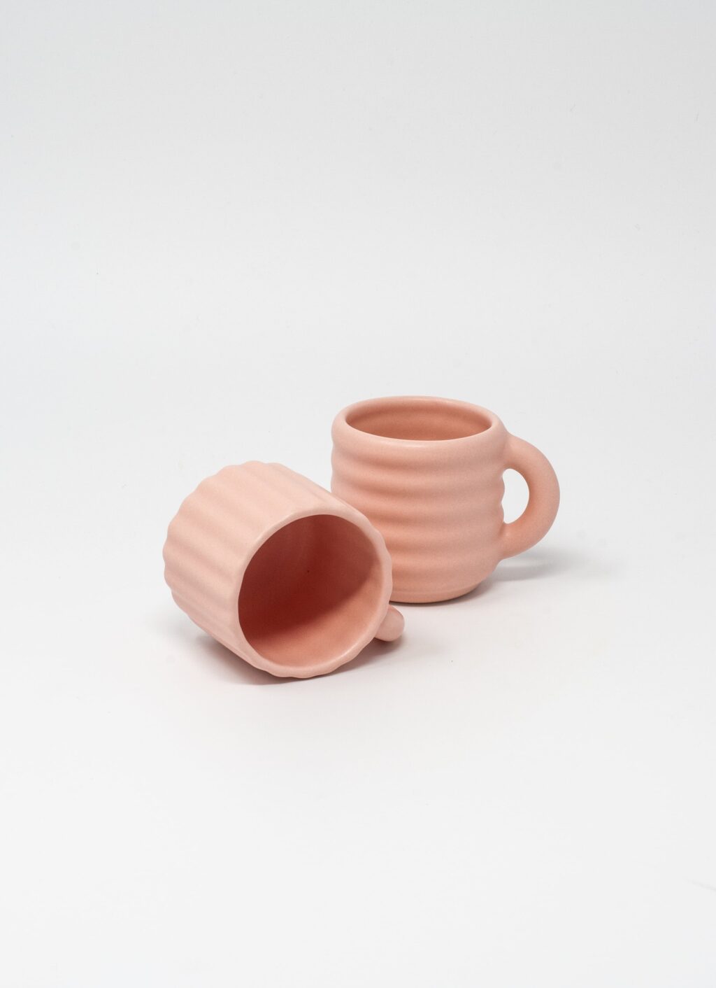 Form and Seek - Ripple Espresso Cups - Set of Two - Rose