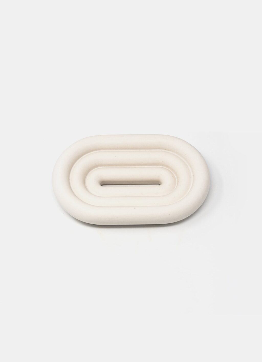 Lines and Dots - Curly Soap Dish - White