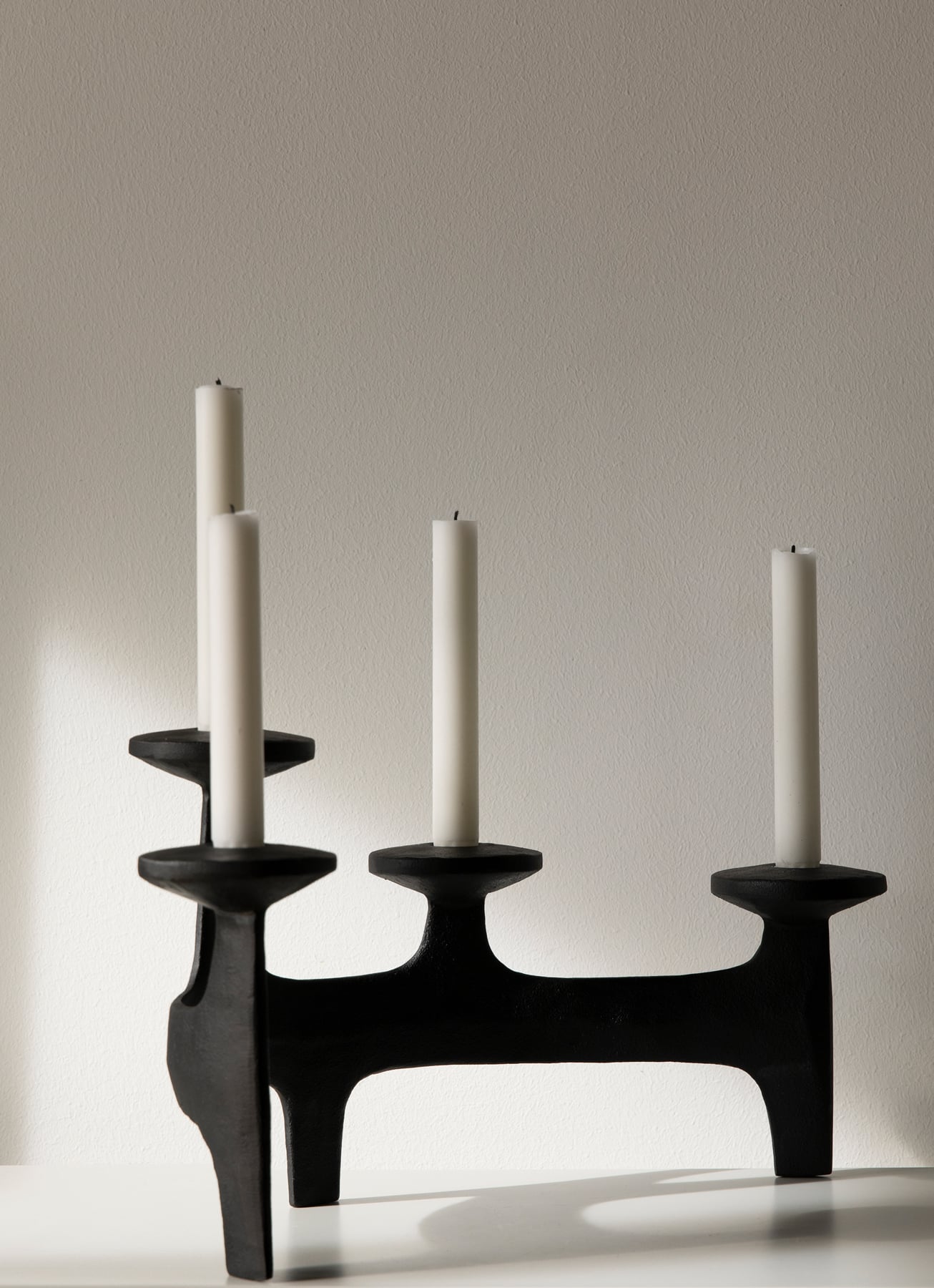 Nedre Foss - Nunatak - Black cast iron candelabra by Anderssen and Voll