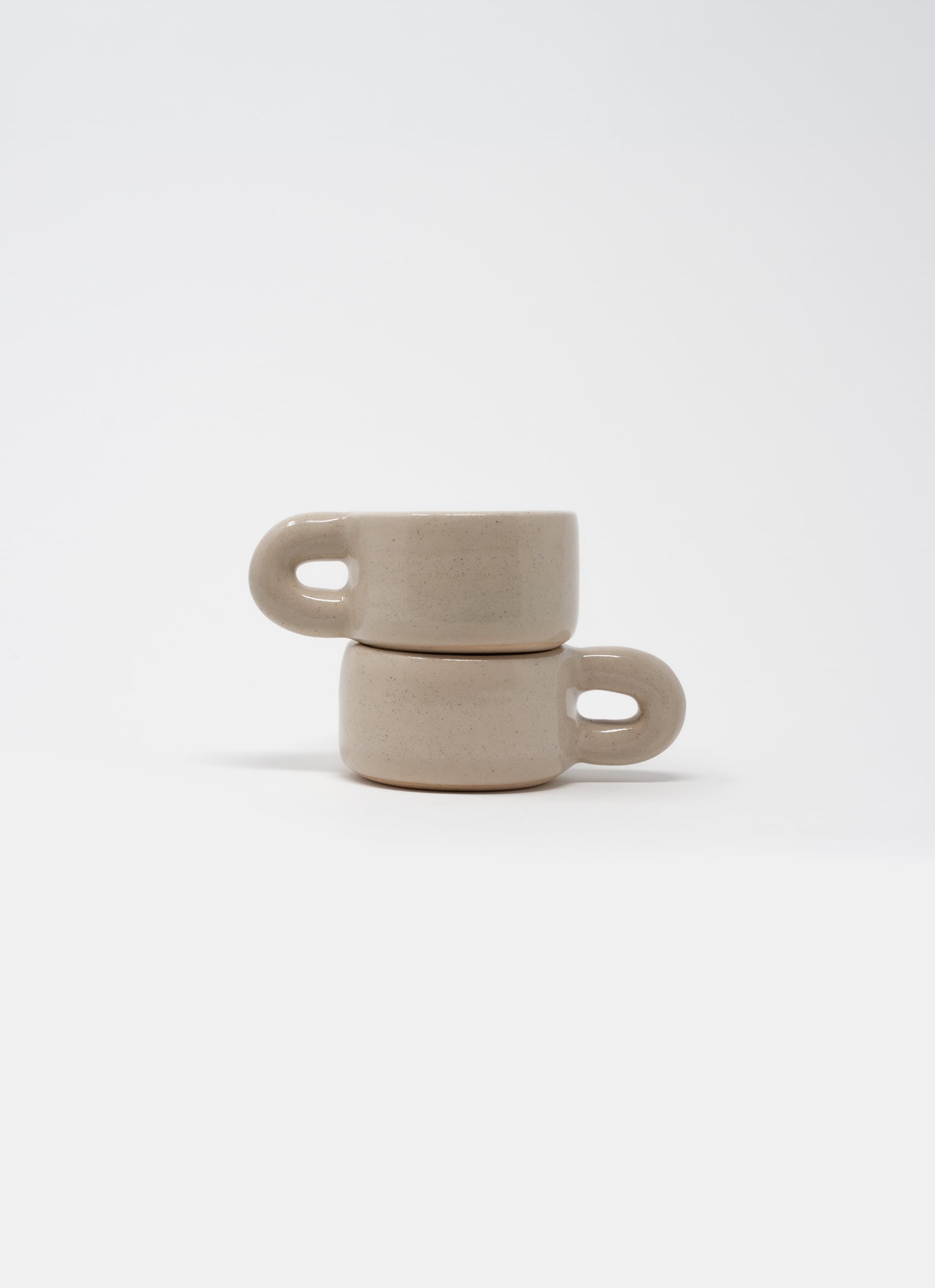 Elise Santangelo - Handmade Stoneware - Espresso Cup - Shiny Sand Glaze