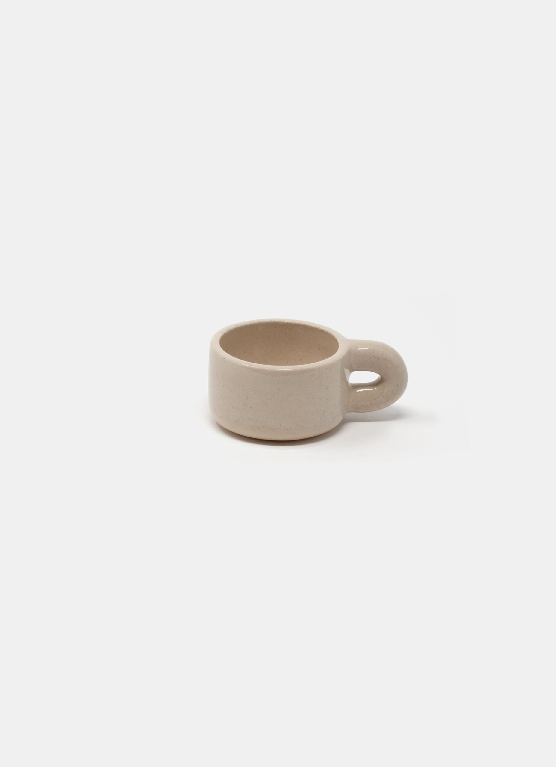 Elise Santangelo - Handmade Stoneware - Espresso Cup - Shiny Sand Glaze