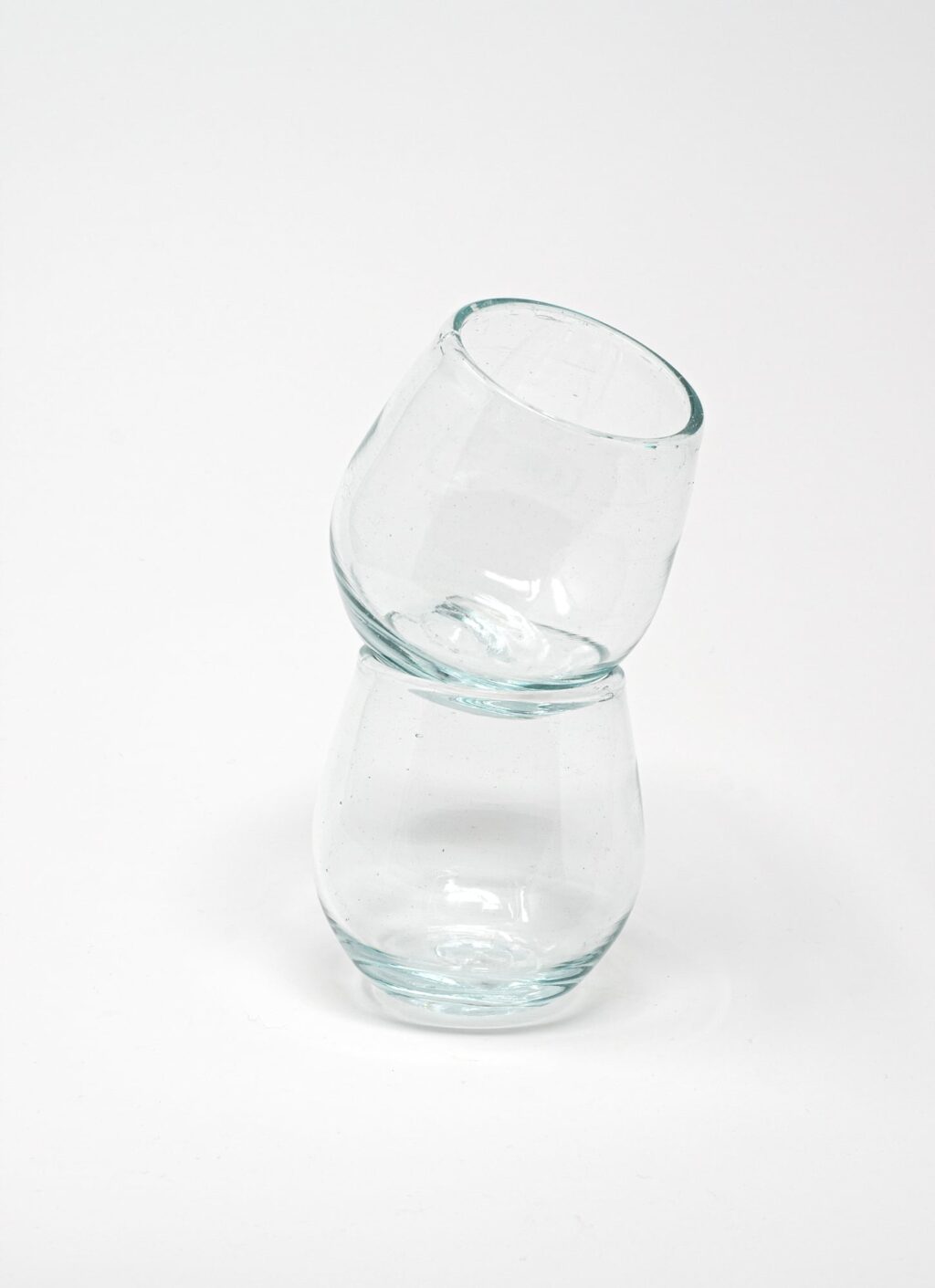 La Soufflerie - Hand-blown recycled glass - Goblet Rond - Transparent