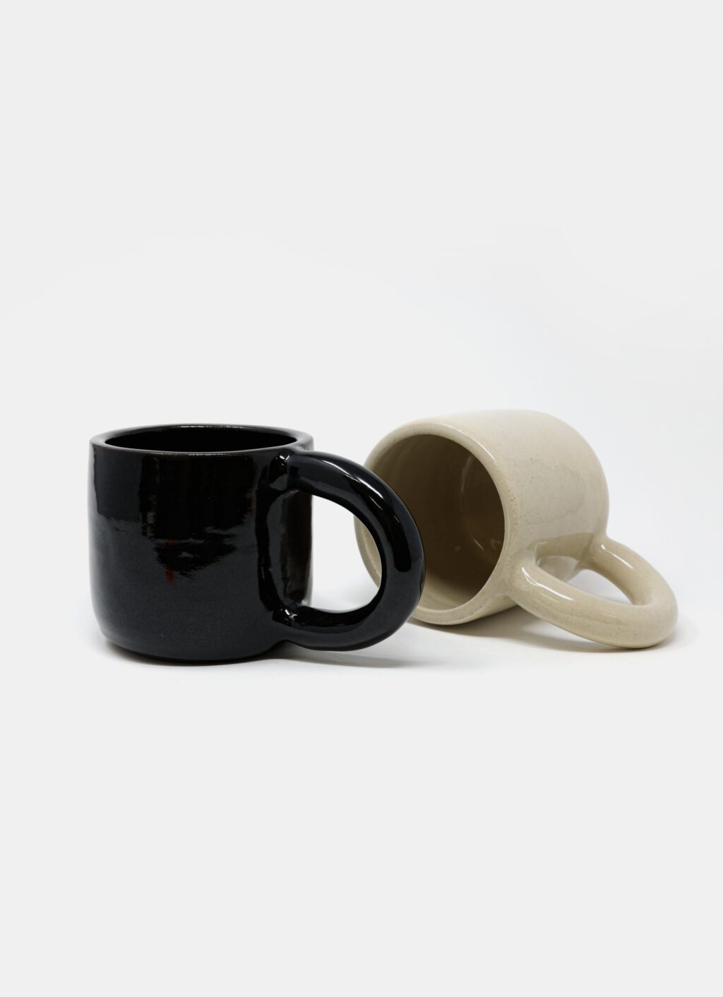 Elise Santangelo - Handmade Stoneware Mug - Shiny Black Glaze