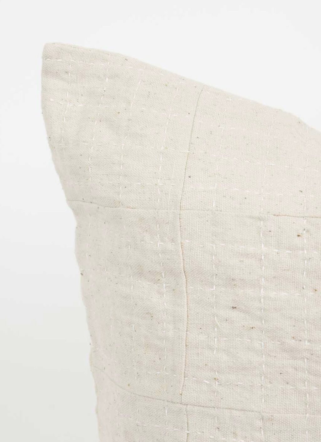 Afro Art - Patchwork Cushion - Cotton - White - 50x50cm