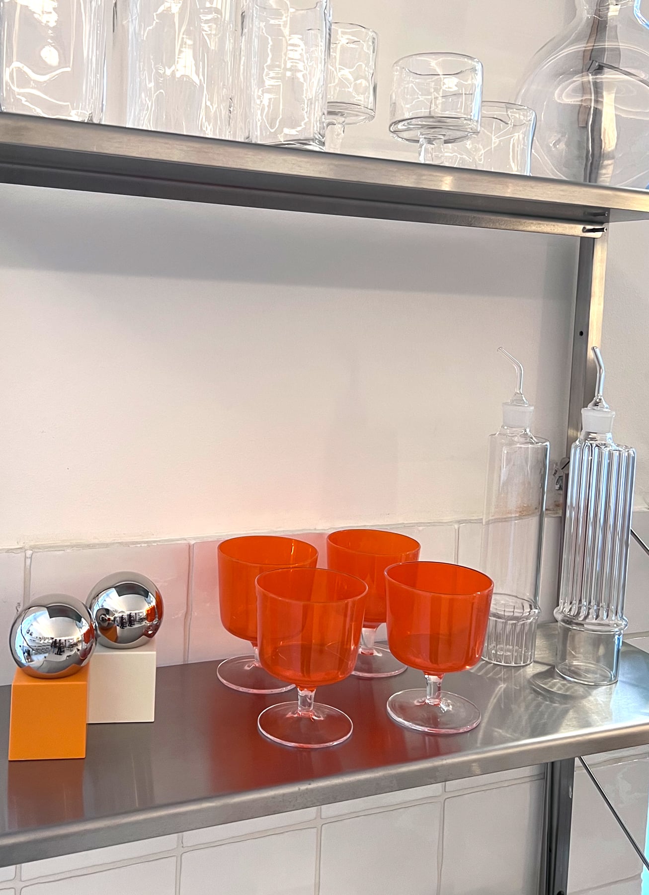 Ichendorf Milano - Aurora - Water Stemmed Glass - orange