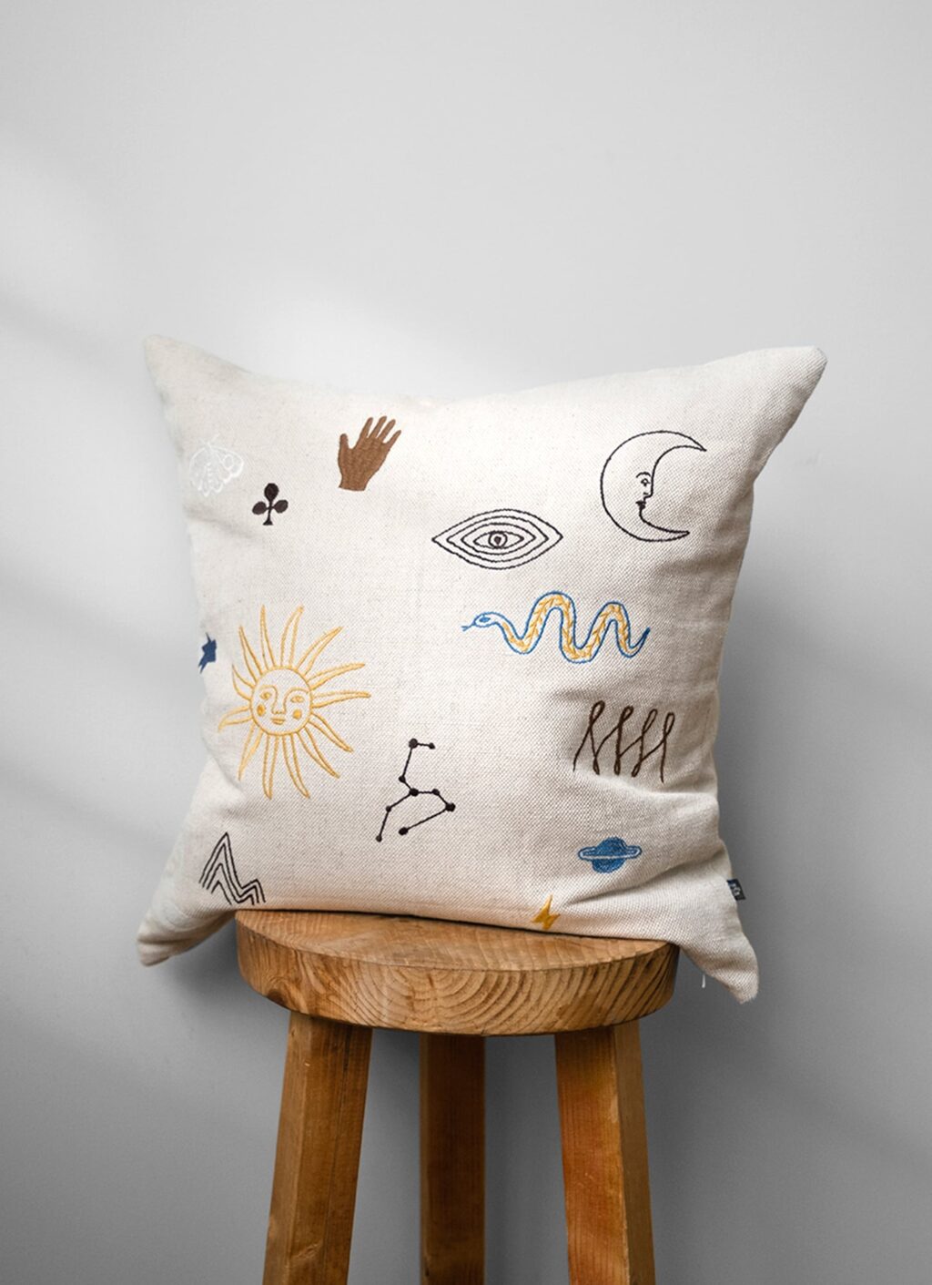Fine Little Day - Symbol - Embroidered Cushion - Linen and Cotton