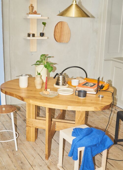Frama - Farmhouse Trestle Table - Oak - Pond