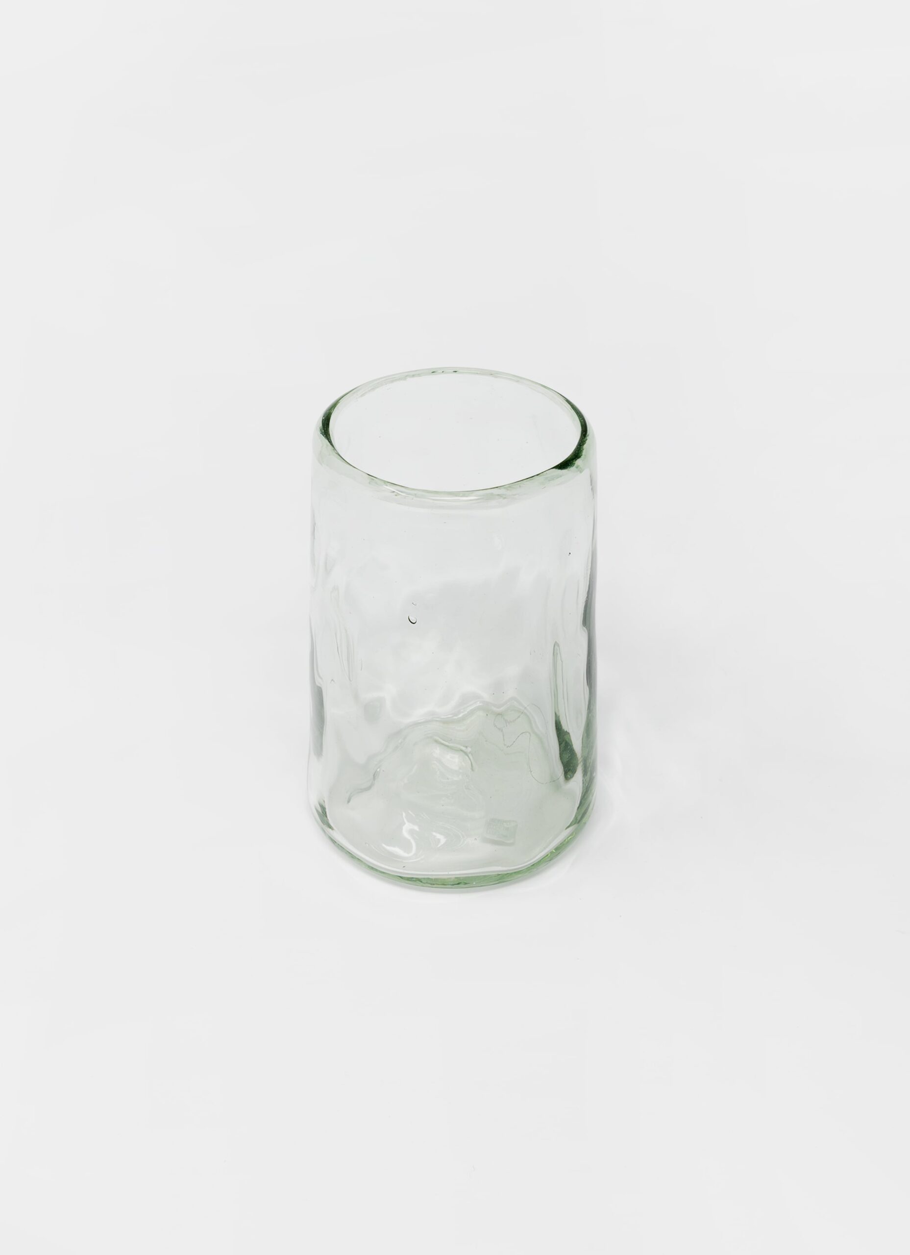 La Muerte Tiene Permiso - White Lights of Mexico City- Handblown Recycled Glass - Highball Glass Tumbler