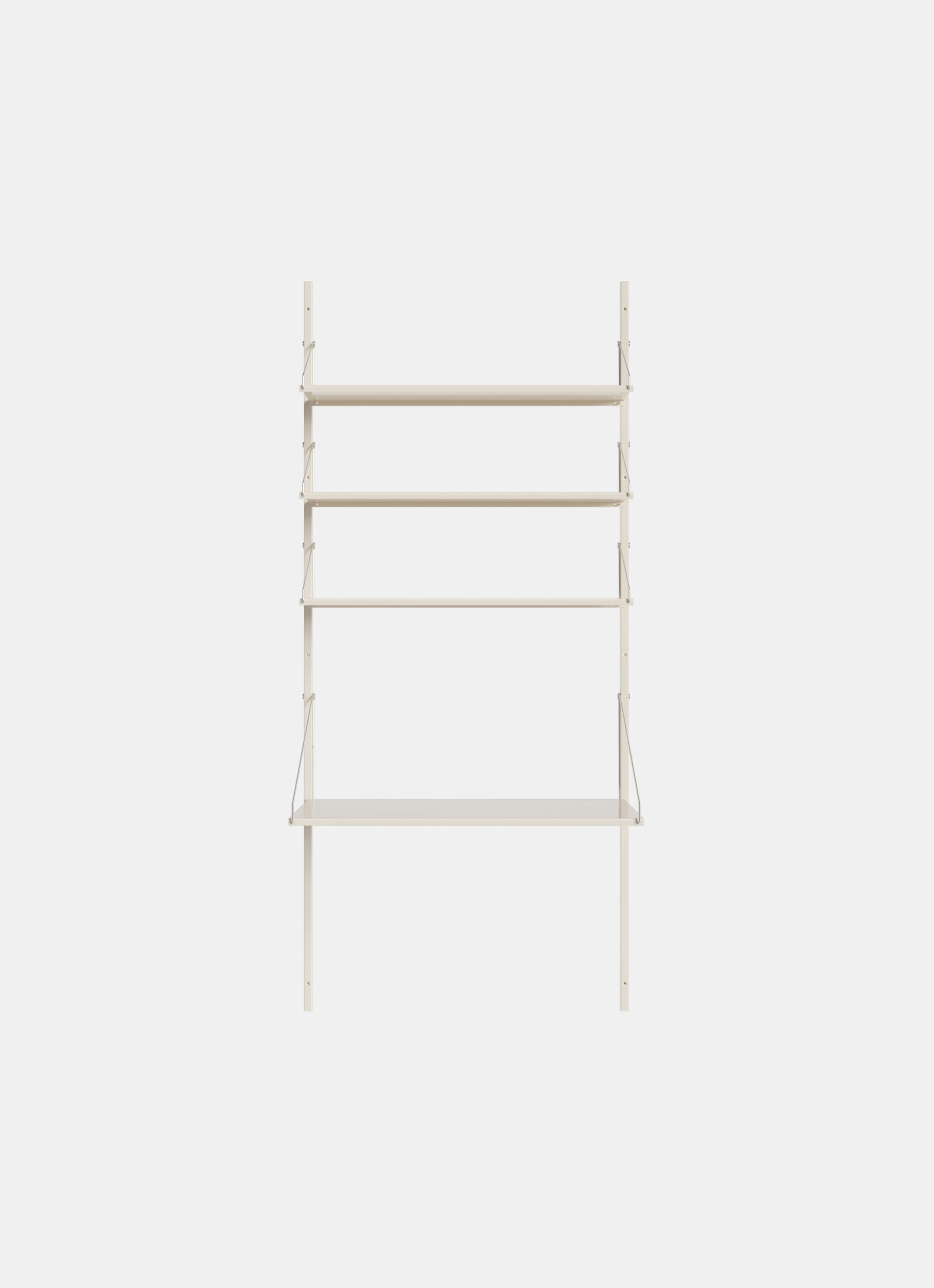 Frama - Shelf Library - Warm White Steel - H1852/W80 - Desk Section