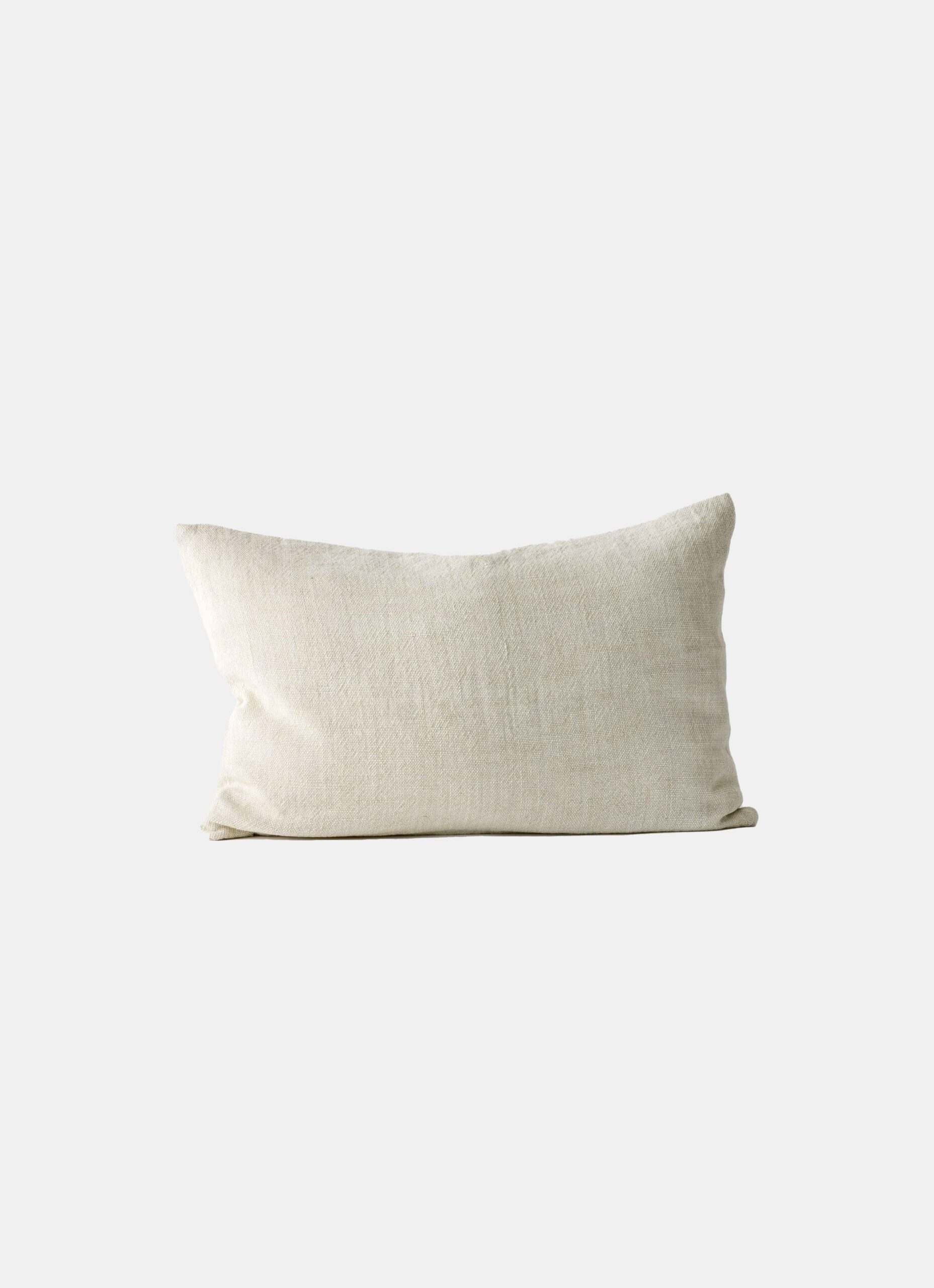 Tell Me More - Hand Woven Linen Cushion - 40x60cm - Wheat