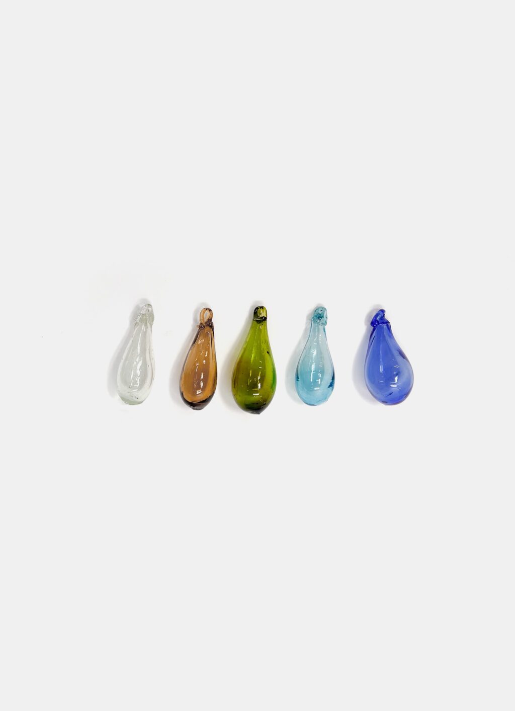 Christmas Ornaments - Small Teardrop Glass Bauble Set of 5