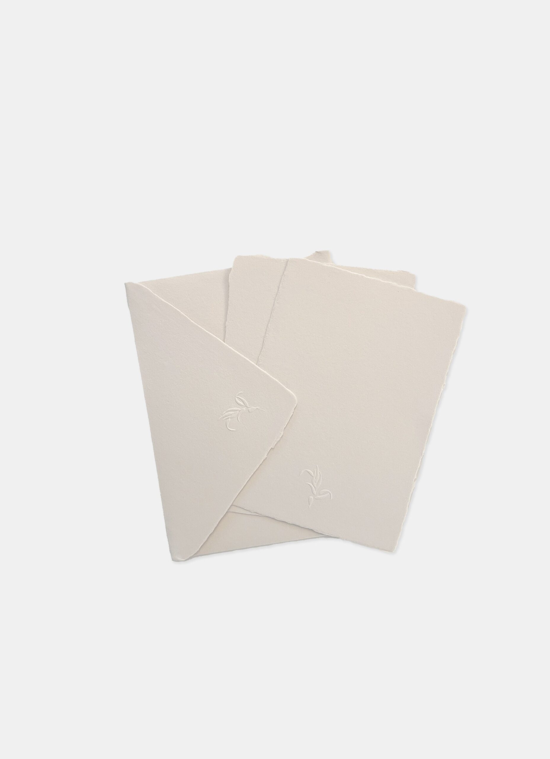 Eliv Rosenkranz - Embossed Handmade Paper Set - off white/cream