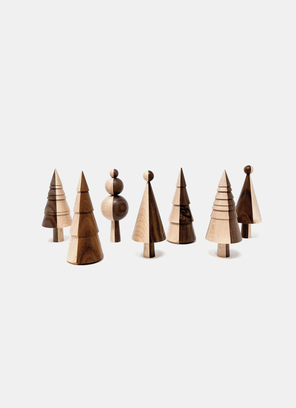 Forge Creative - The Arboretum - Handmade Wooden Tree Ornaments - diff. shapes - Two Tone Edition