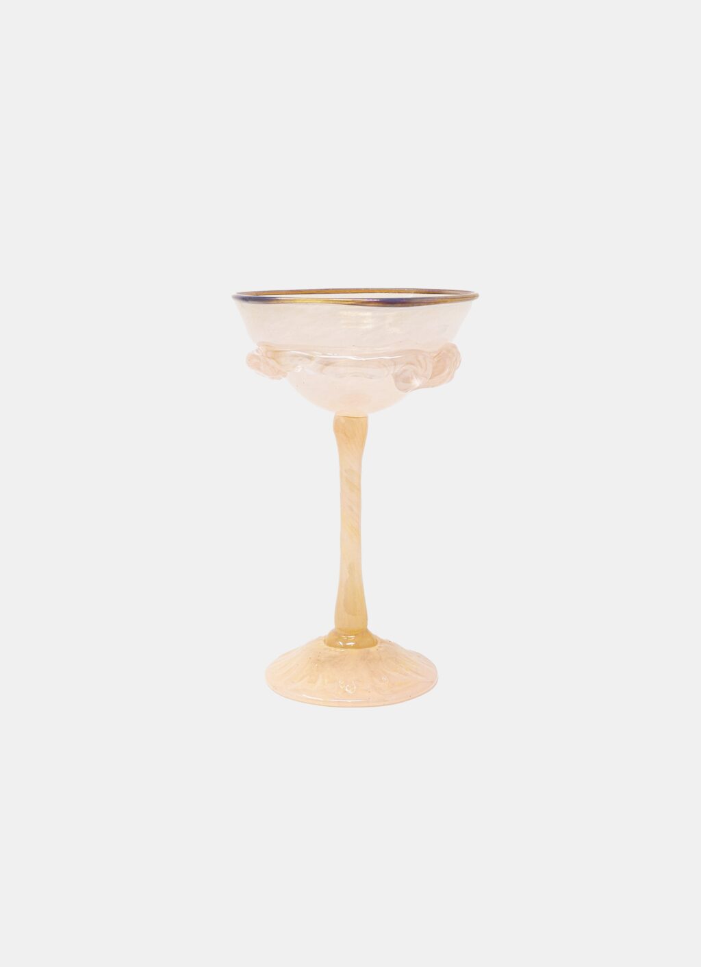 Gunilla Kihlgren - Handblown Champagne Glass - Peachy Rose