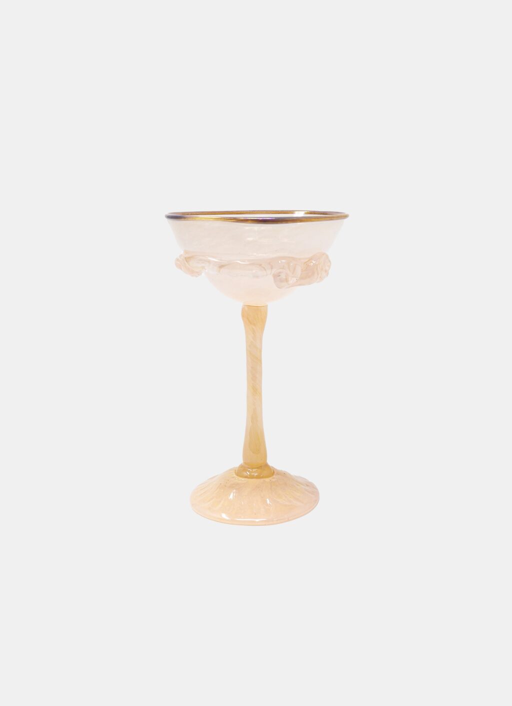 Gunilla Kihlgren - Handblown Champagne Glass - Peachy Rose