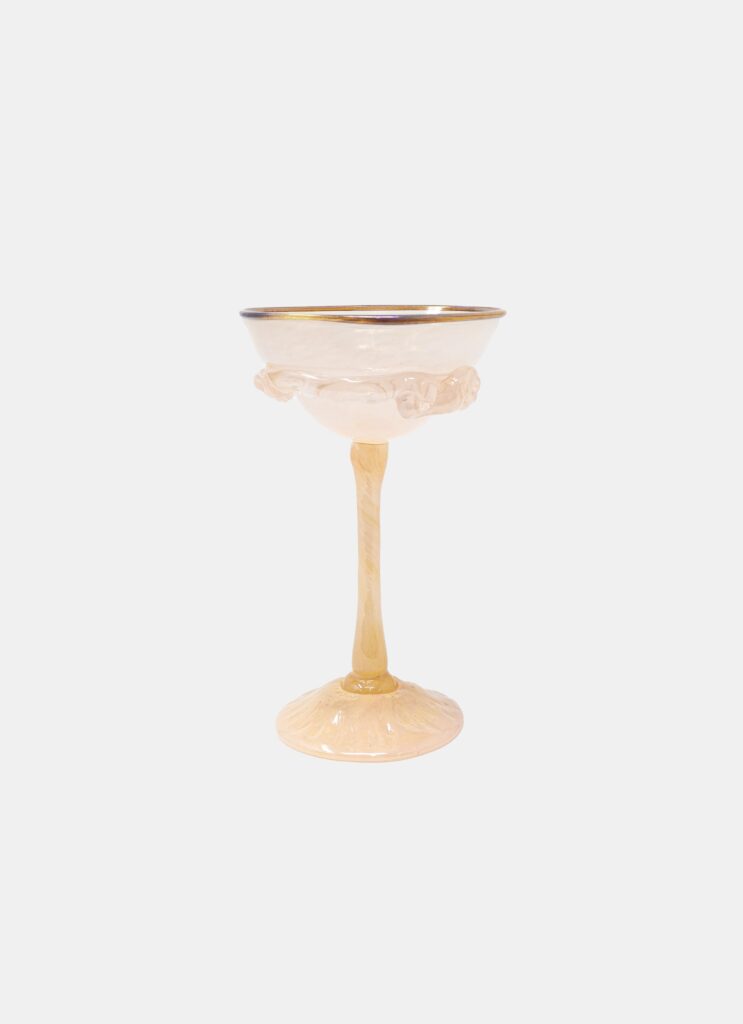 Gunilla Kihlgren - Handblown Champagne Glass - Peachy Rose