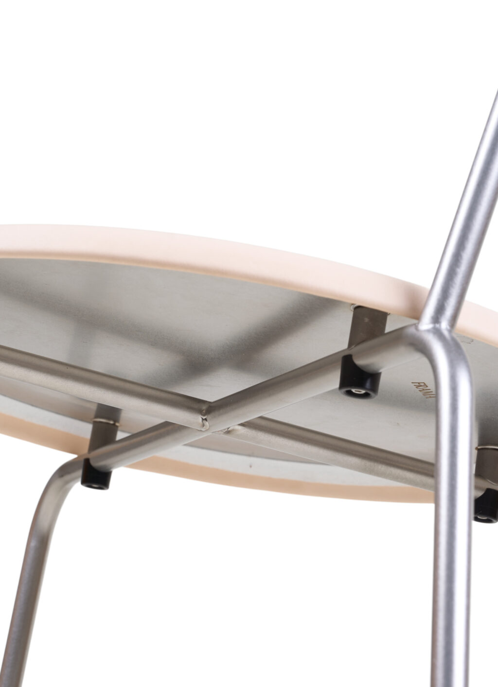 Frama - Petit Rond Chair - Stainless Steel - Leather Seat